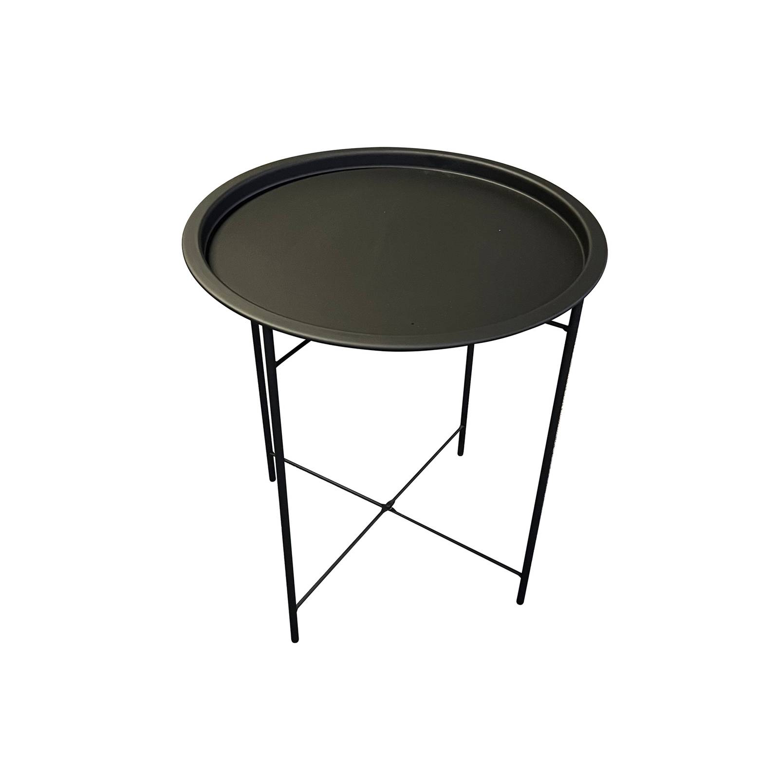 Antracitový oceľový záhradný stolík Denise fi 45 cm PATIO