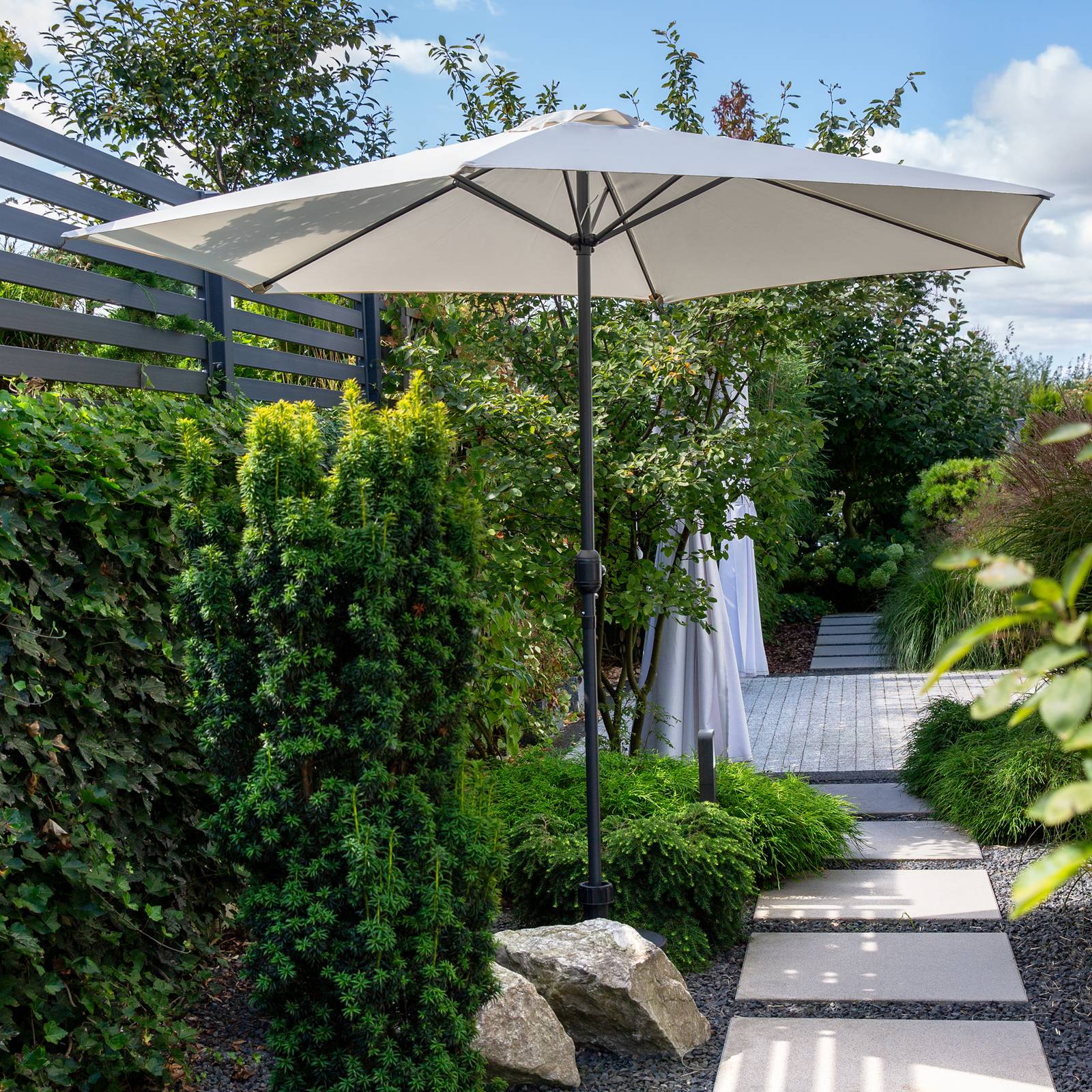 Záhradný slnečník Ecru / Antracit 3 m PATIO