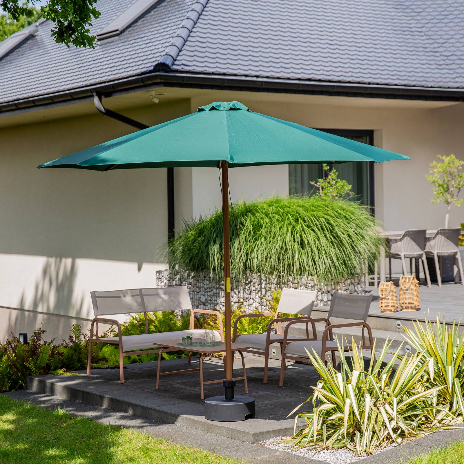 Sonnenschirm Poly 3 m grün PATIO