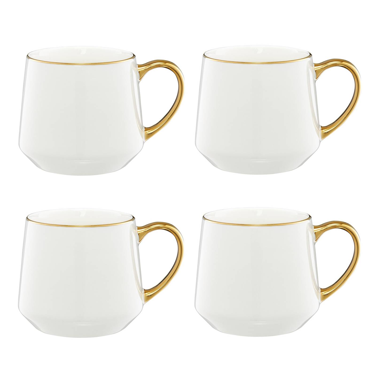 Becher Set Royal 460 ml 4-teilig weiß-golden AMBITION