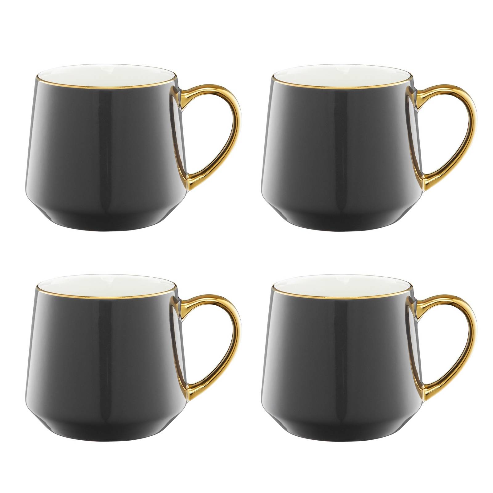 Becher Set Royal 460 ml 4-teilig graphit-golden AMBITION