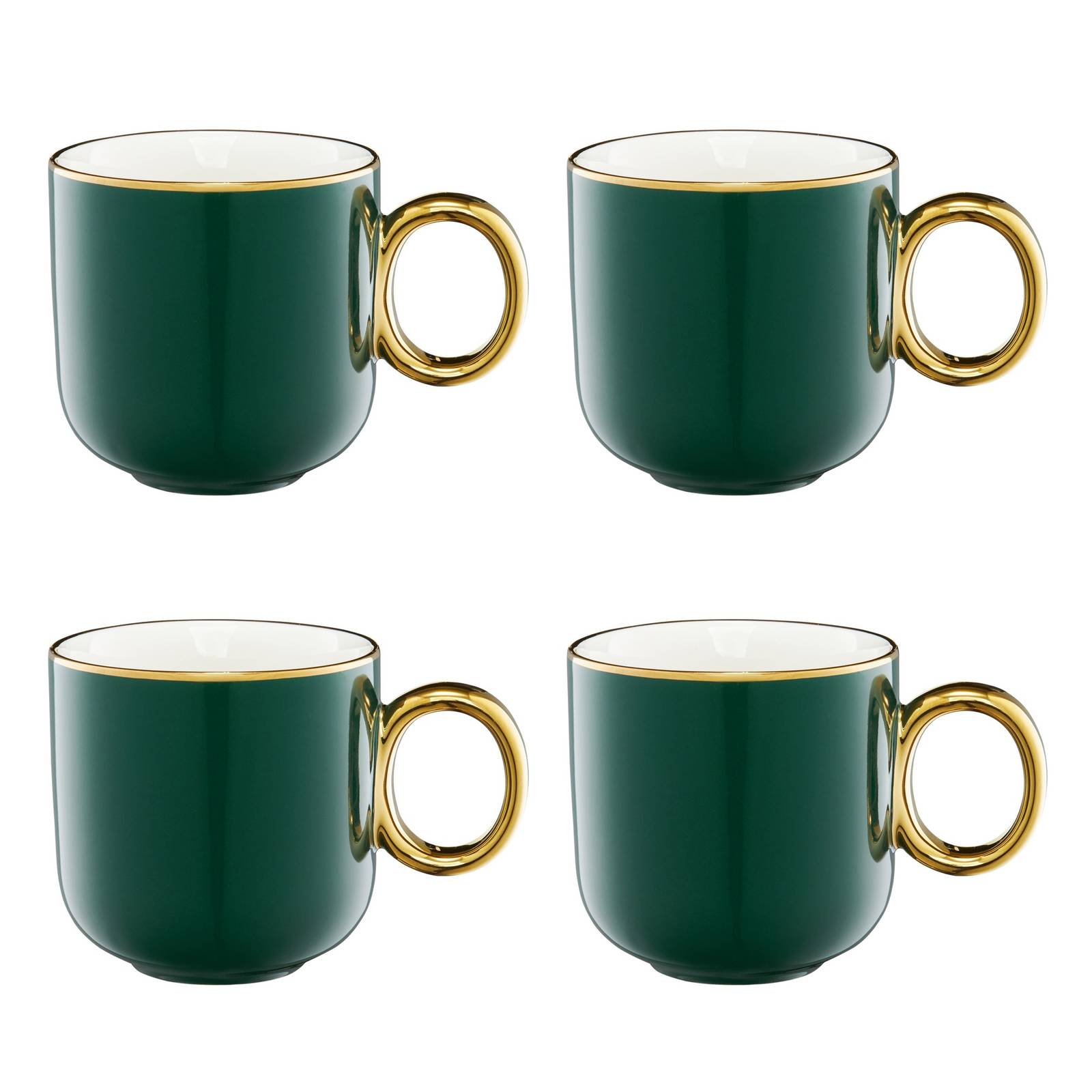 Becher Set Royal 380 ml 4-teilig grün-golden AMBITION