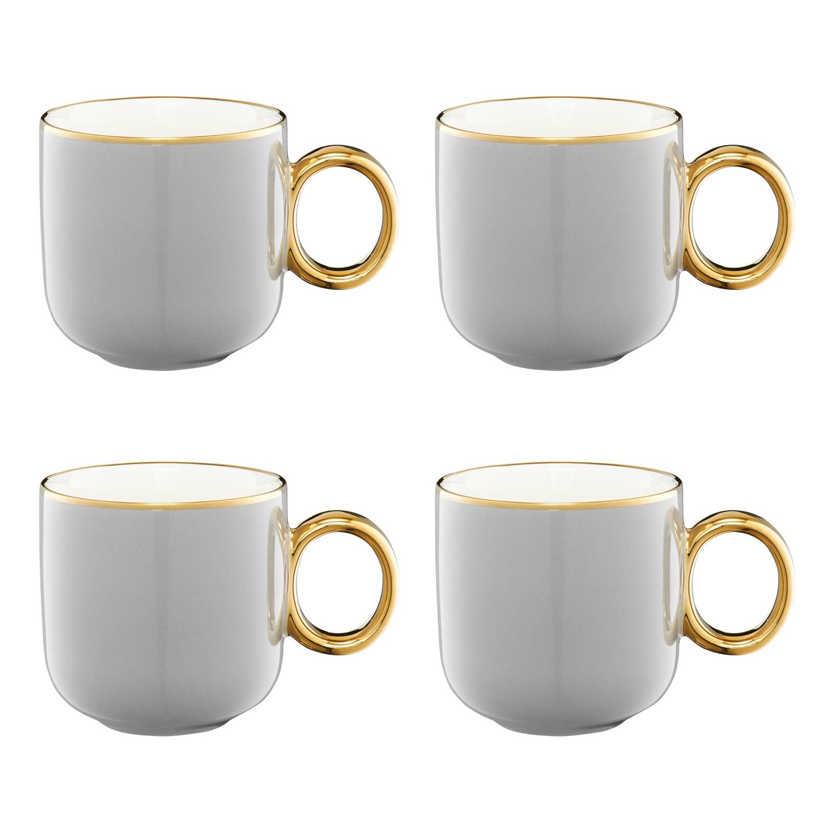 Becher Set Royal 380 ml 4-teilig grau-golden AMBITION