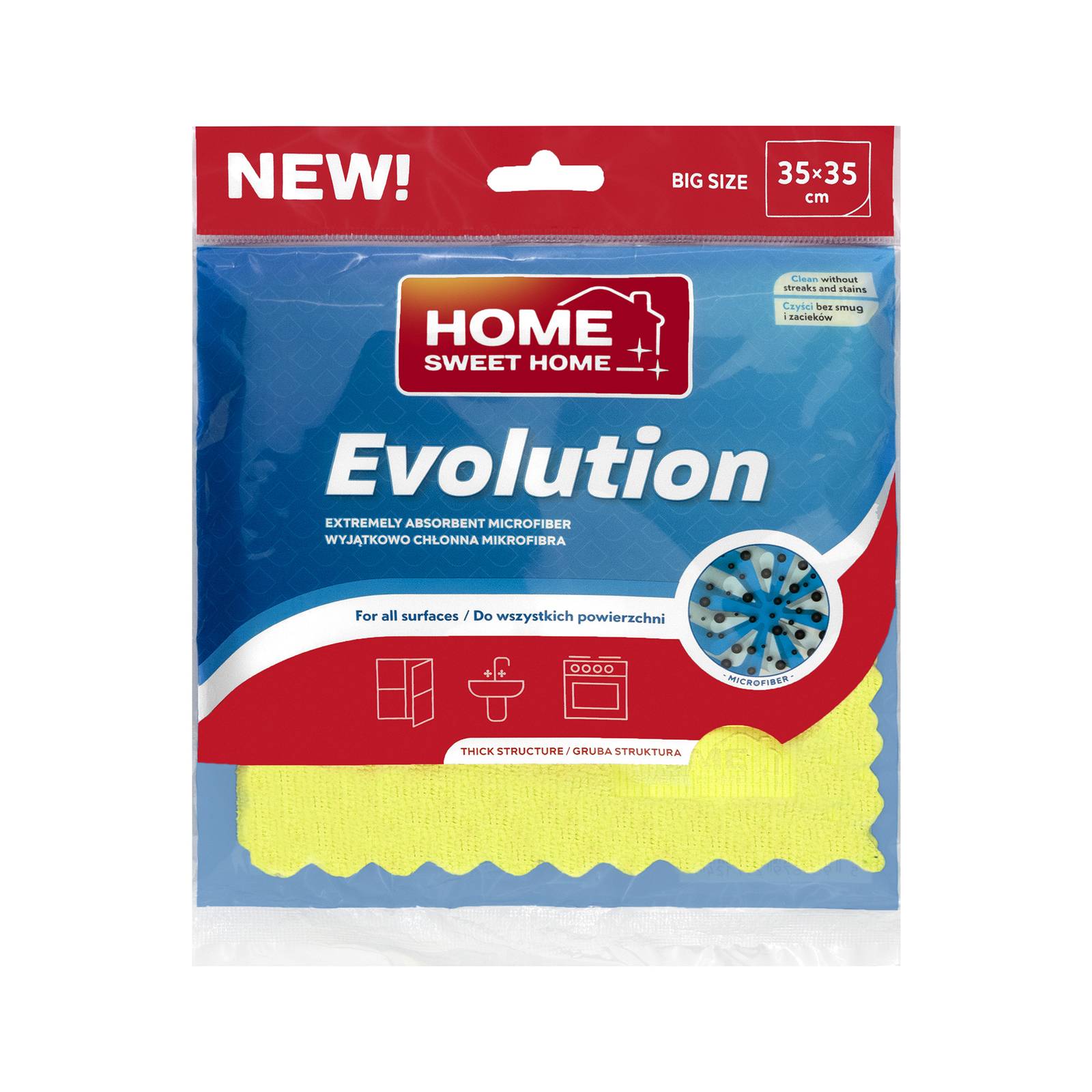Utierka z mikrovlákna Evolution 35 x 35 cm HOME SWEET HOME