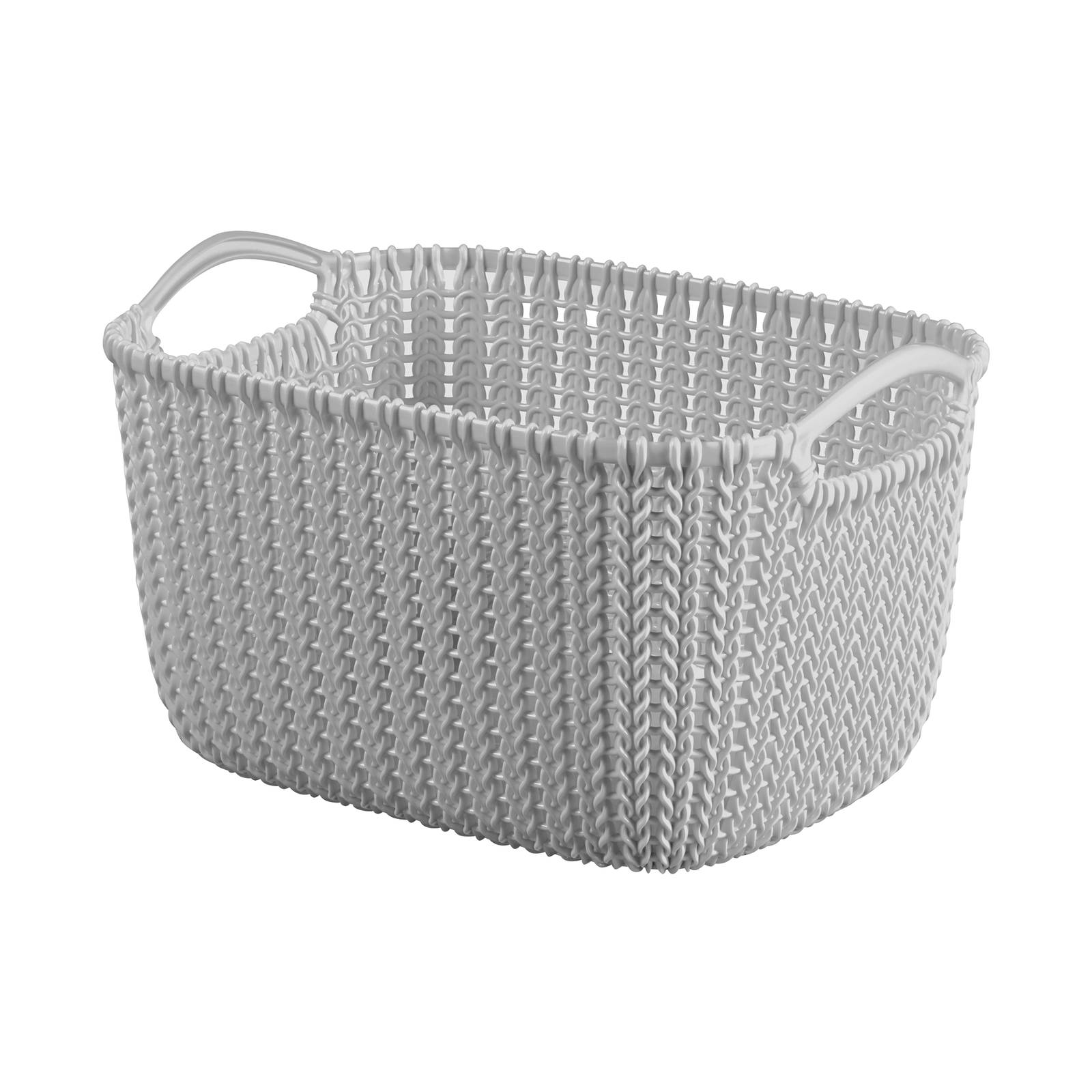 Koszyk prostokątny Knit S jasnoszary 30 x 22 cm CURVER