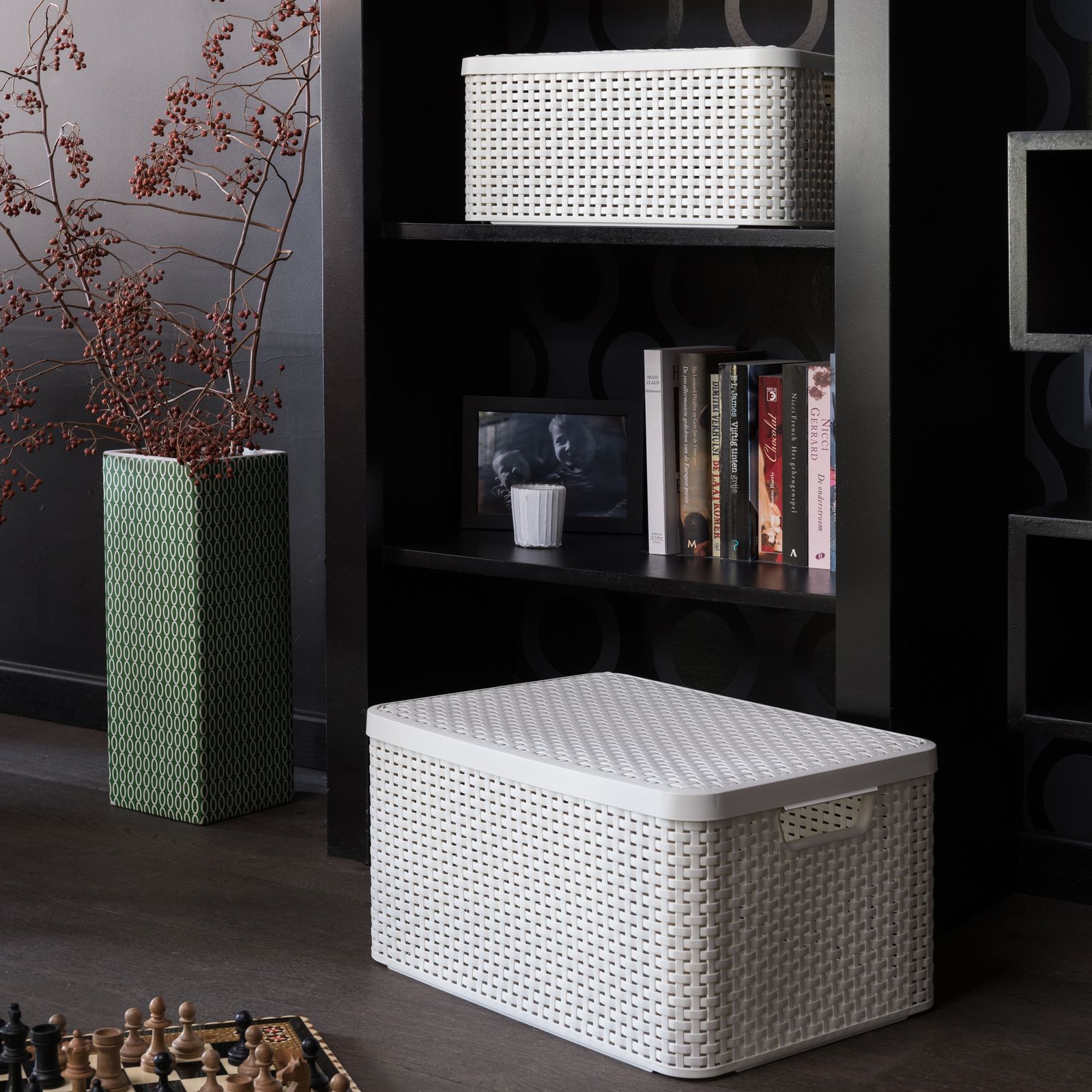 Aufbewahrungsbox NATURAL STYLE mit Deckel M Creme