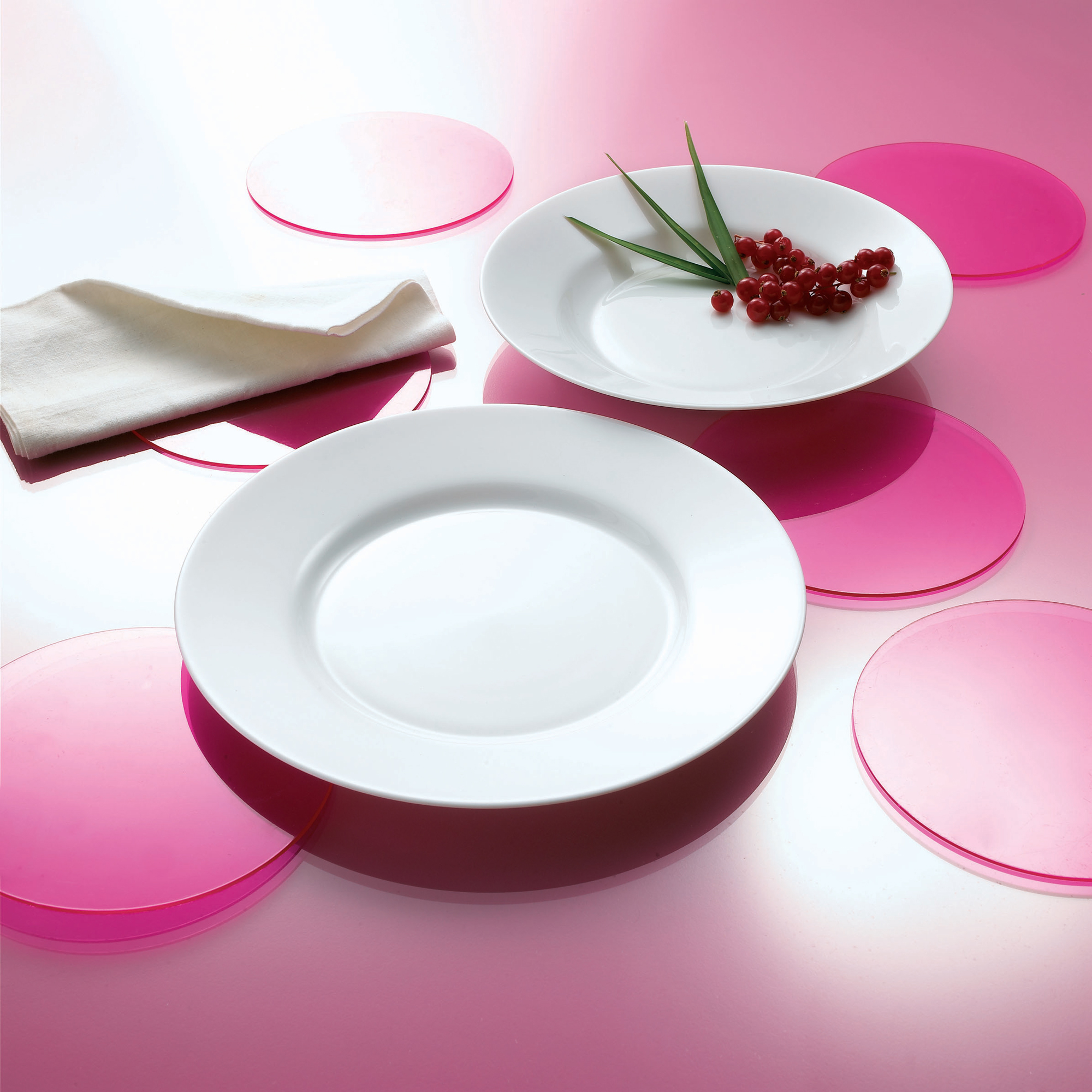 Tafelservice für 6 Personen Plumi 18-teilig weiß-schwarz LUMINARC