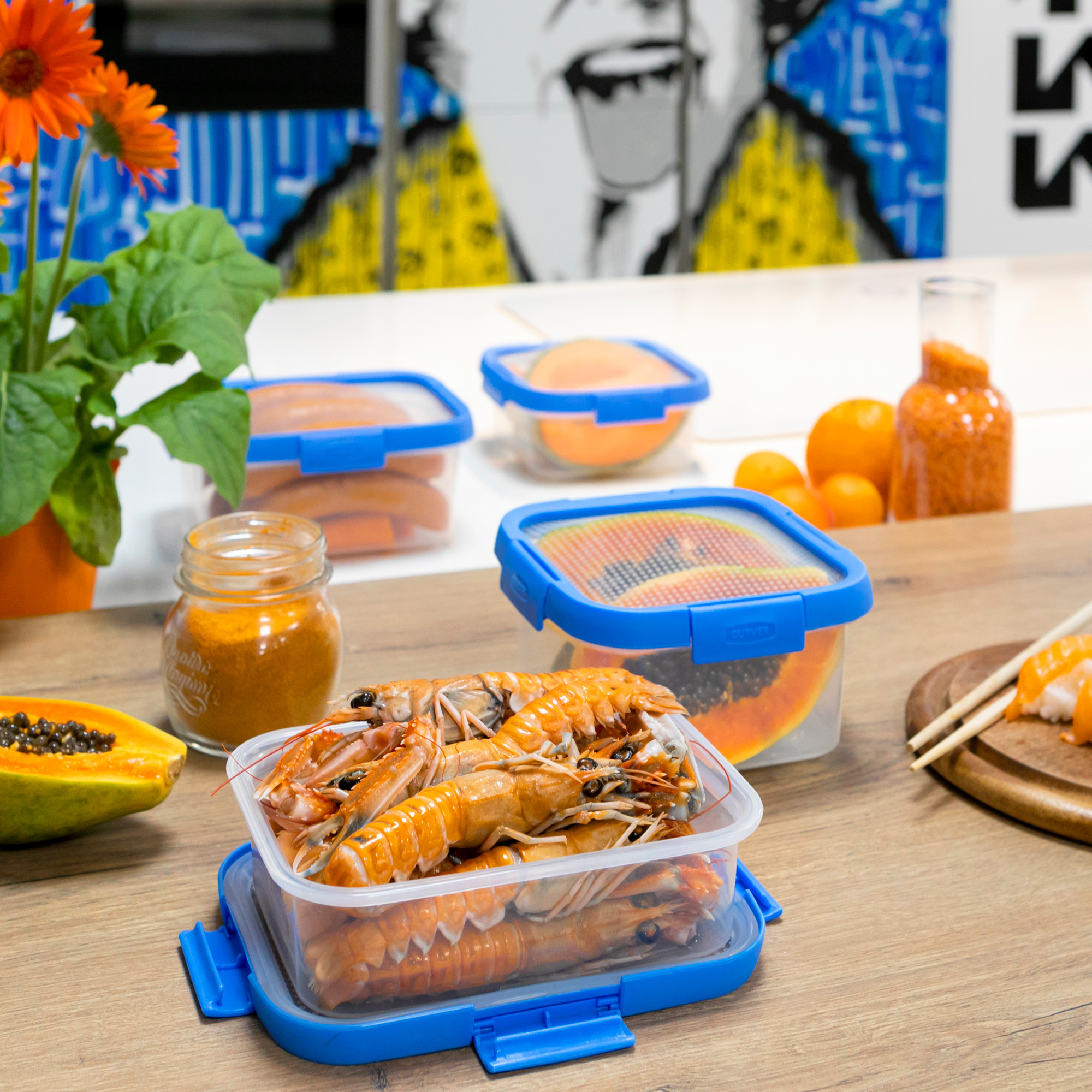 Obdélníková nádobka na potraviny Smart Flexi 1,2 l CURVER