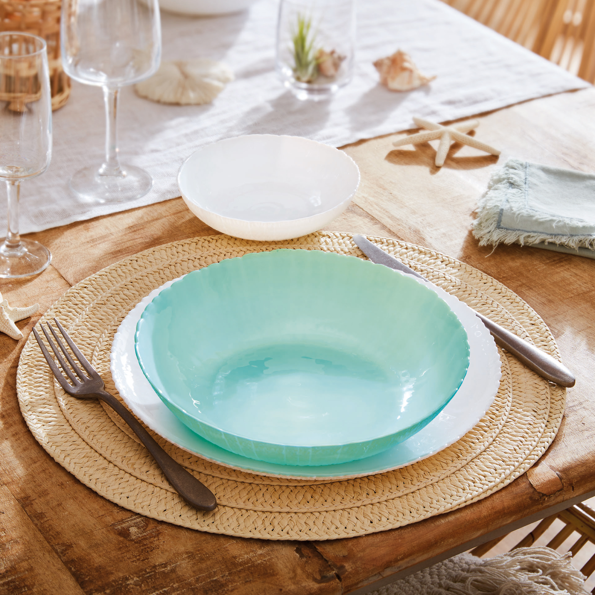 Talerz głęboki Ammonite Light Turquoise 21 cm LUMINARC