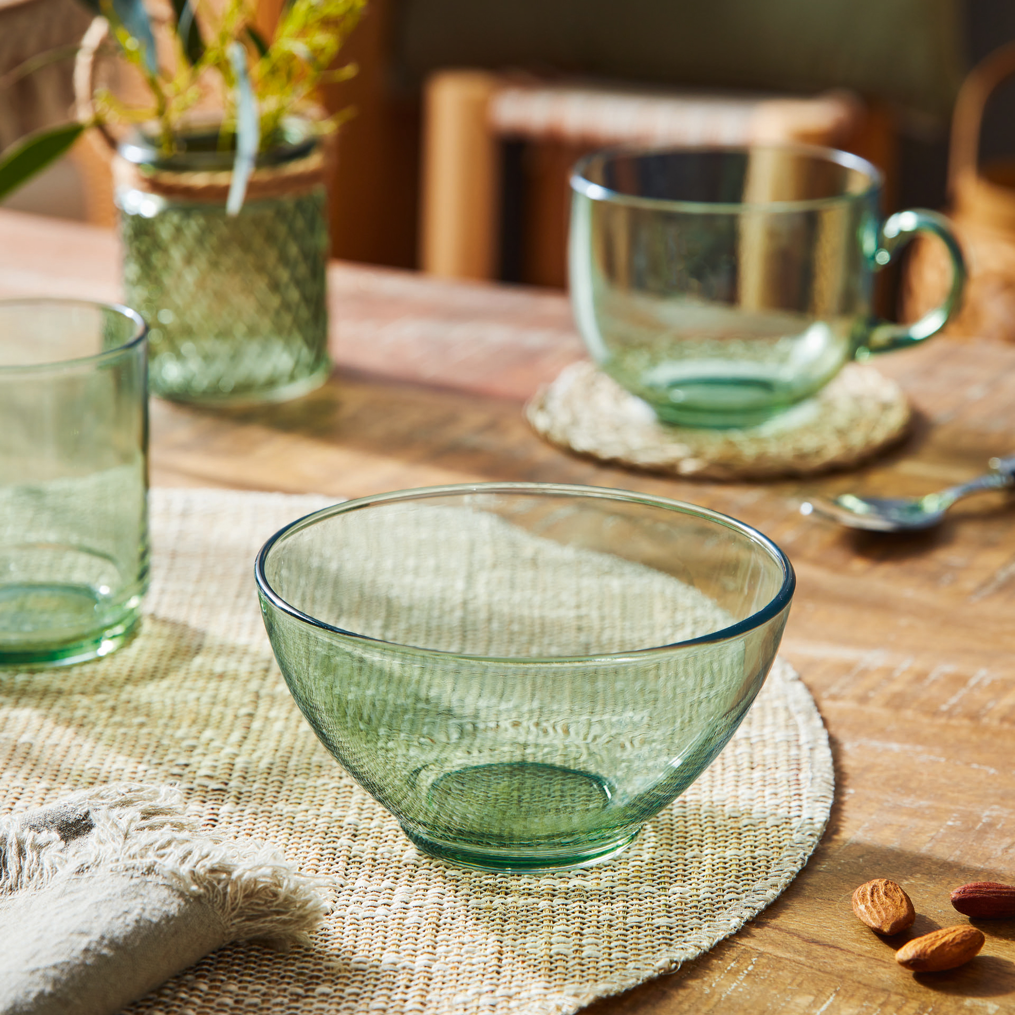 Skleněná salátová mísa Alba Soft Green 500 ml LUMINARC