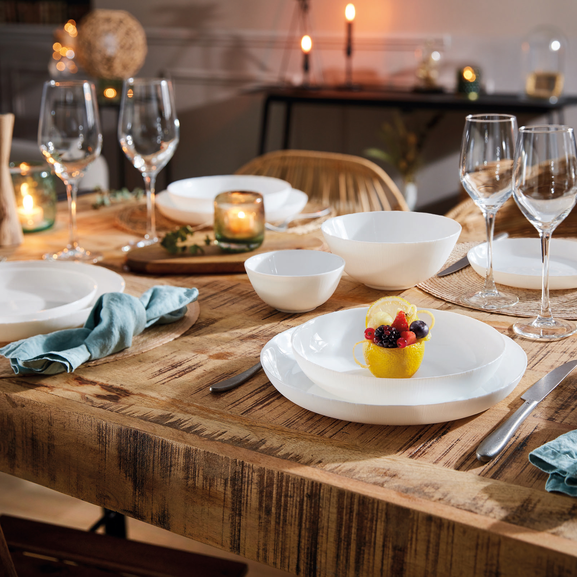  Dinner plate Friends Time 25 cm white LUMINARC