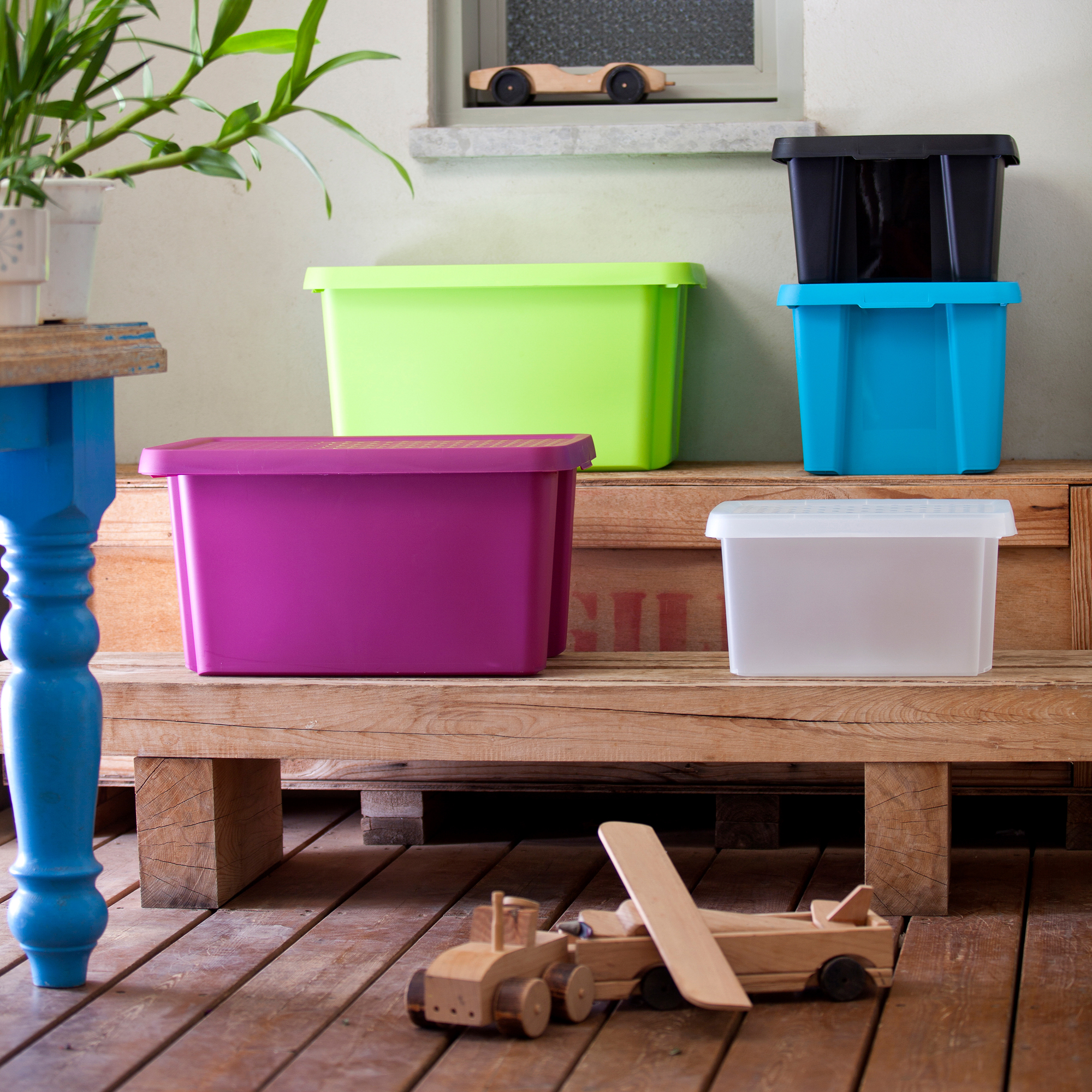 Aufbewahrungsbox mit Deckel Essentials 26 l transparent CURVER