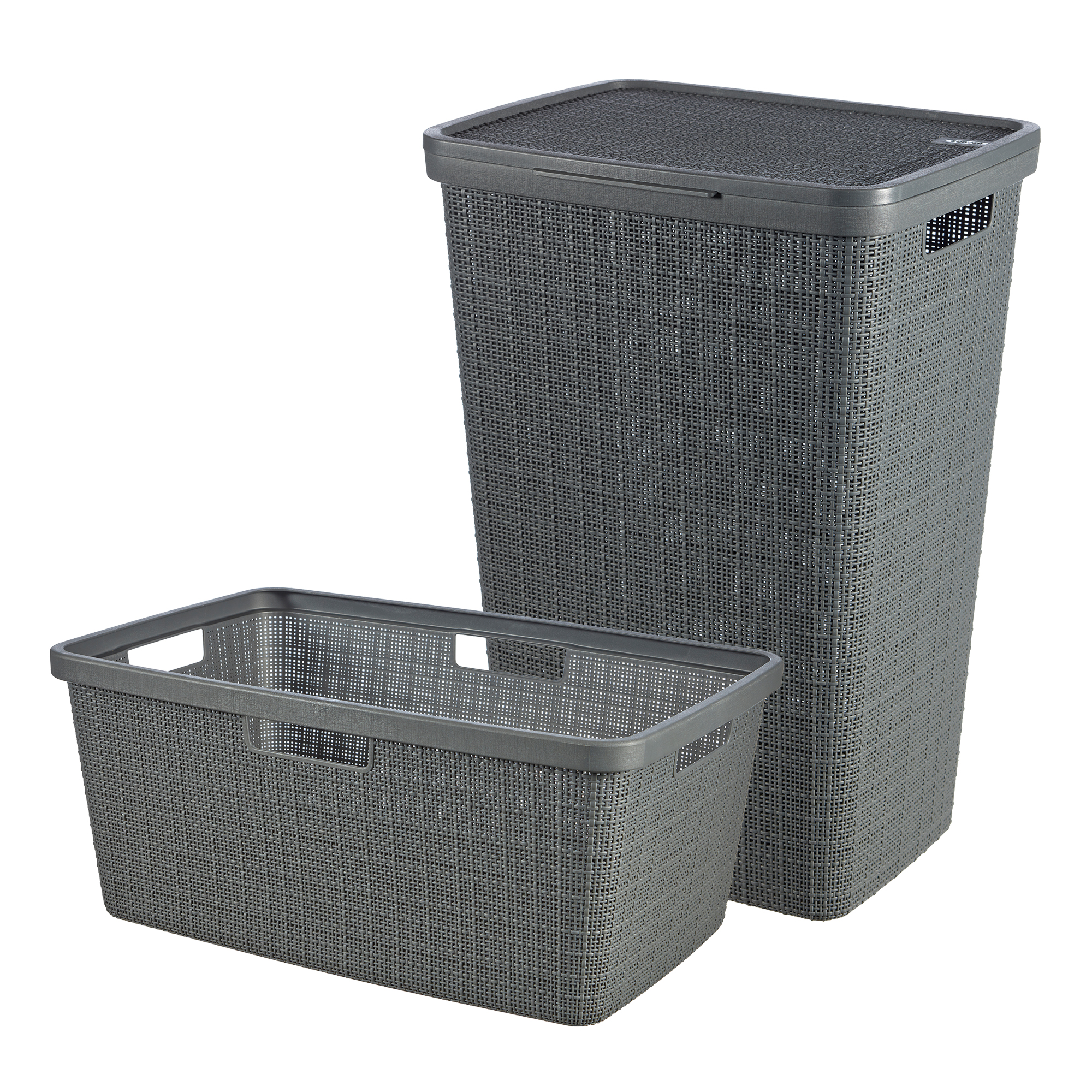 Cesta portabiancheria Jute grigia 58 l CURVER