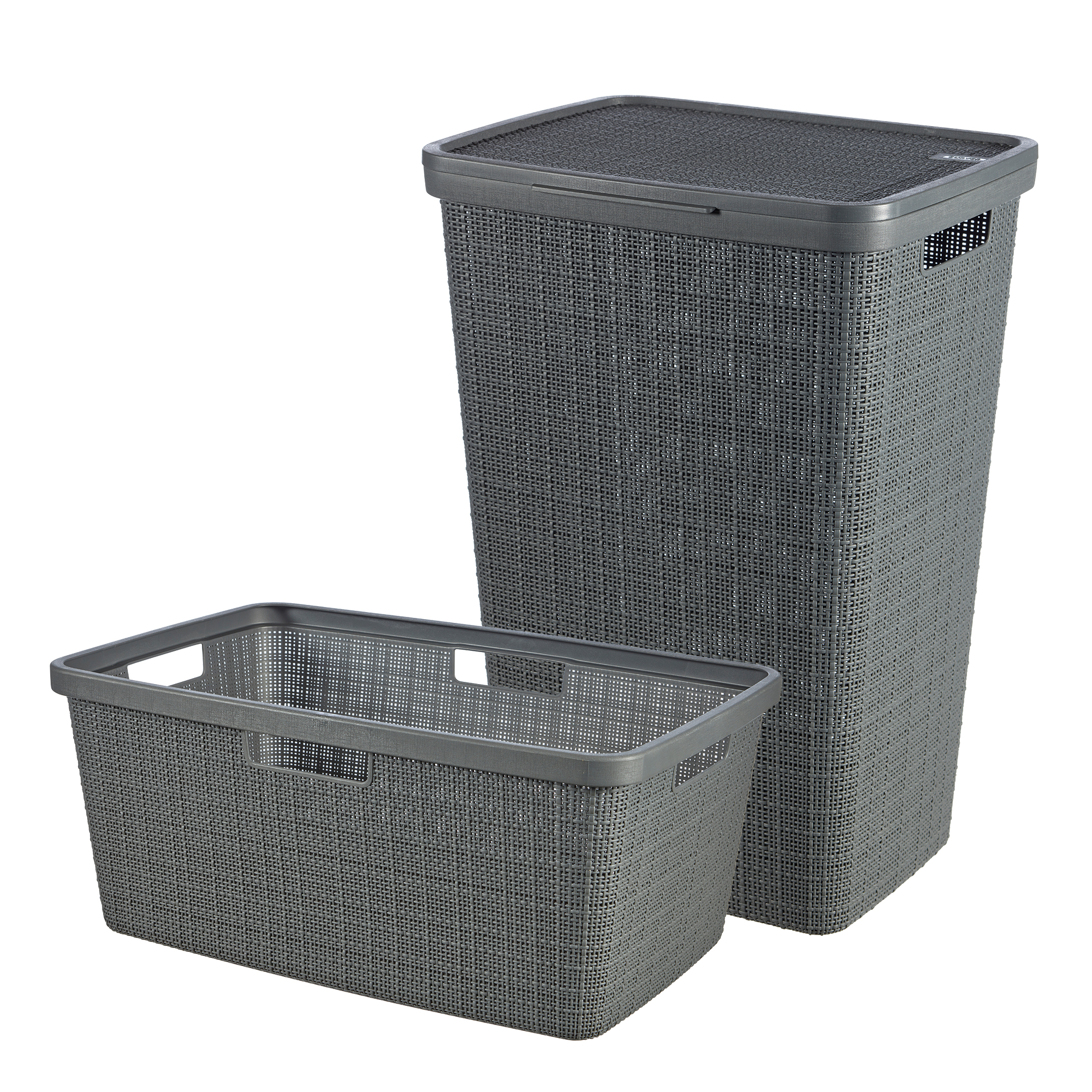 Cesto portabiancheria Jute grigio 46 l CURVER