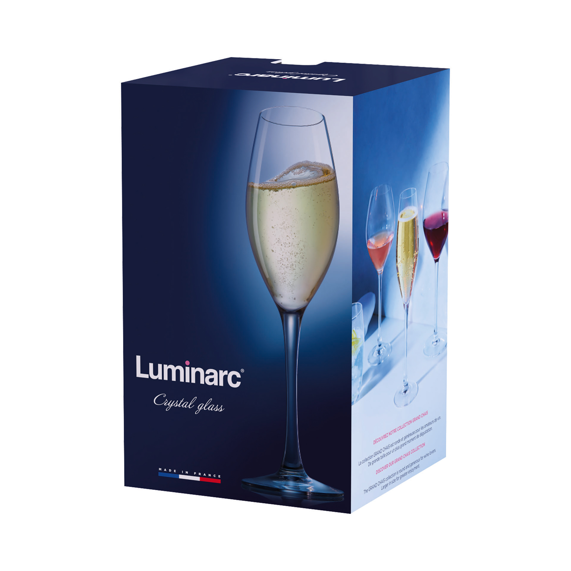Sada 4 skleniček na šampaňské Grand Chais 240 ml LUMINARC