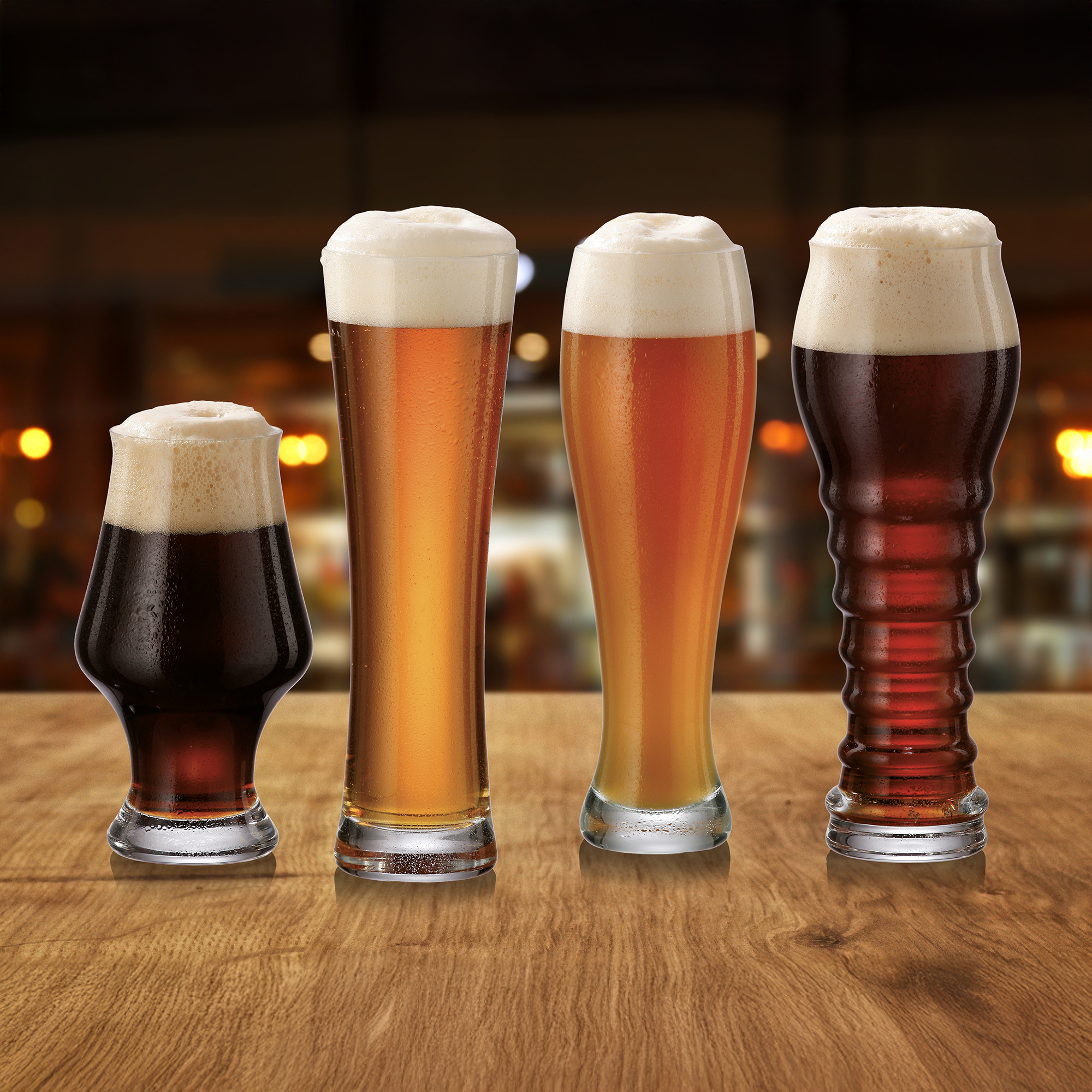 Set med ölglas Craft Beer Set II 4-delad MAISON FORINE