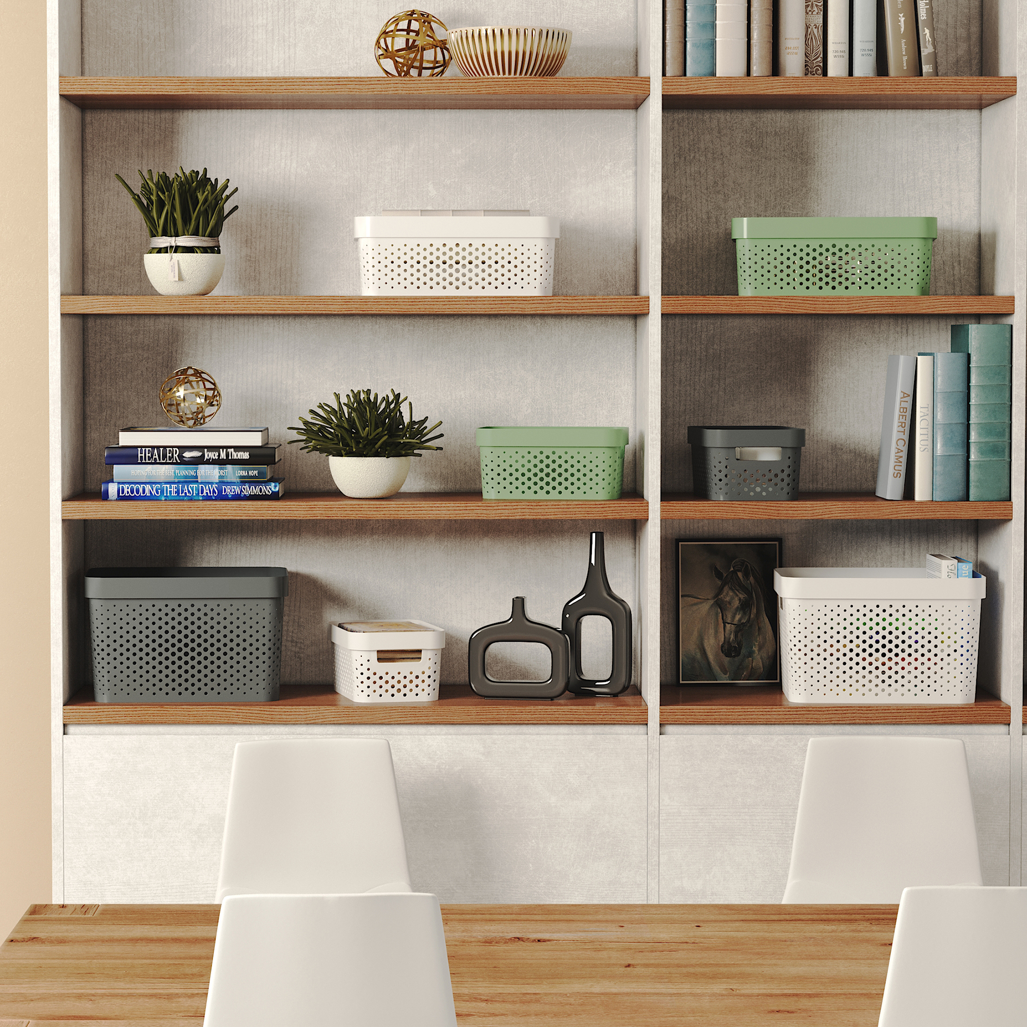 Aufbewahrungsbox durchbrochen 4,5 l Infinity 100% Recycling Öko weiß CURVER