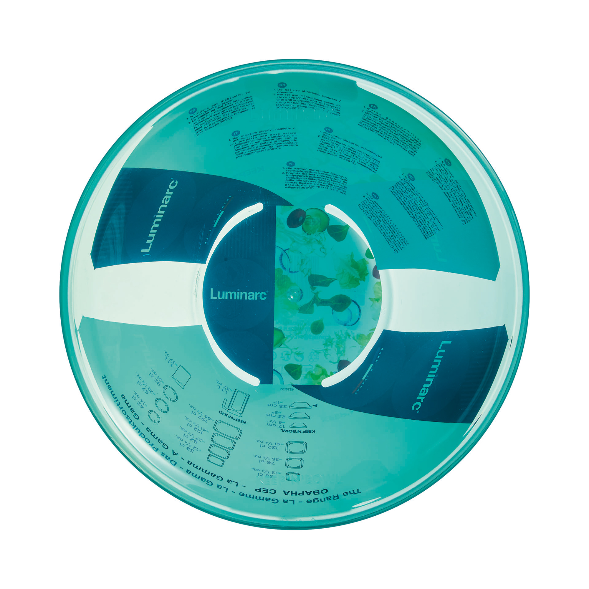 Salátová mísa s víkem Keep'n'Bowl Turquoise 28 cm LUMINARC