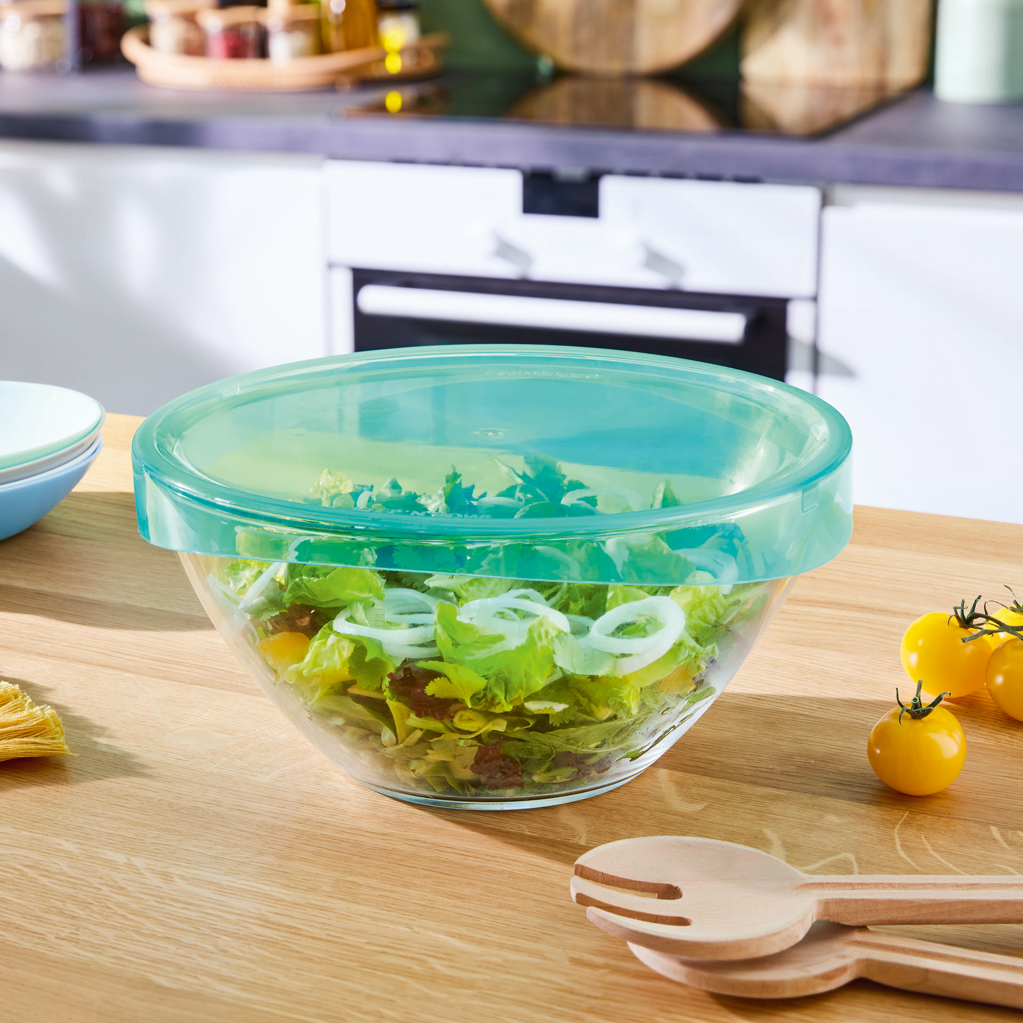Salátová mísa s víkem Keep'n'Bowl Turquoise 28 cm LUMINARC