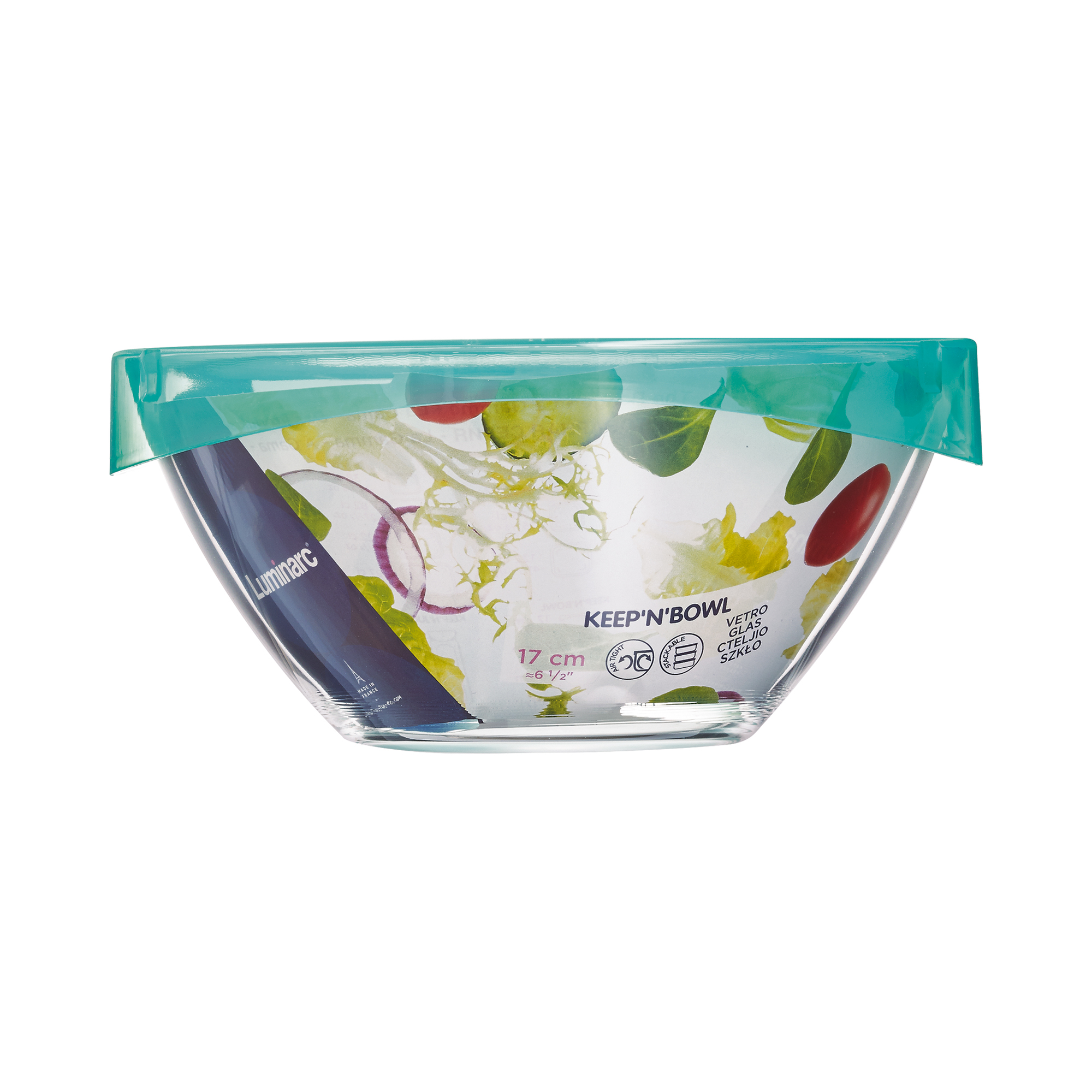 Salátová mísa s víkem Keep'n'Bowl Turquoise 17 cm LUMINARC