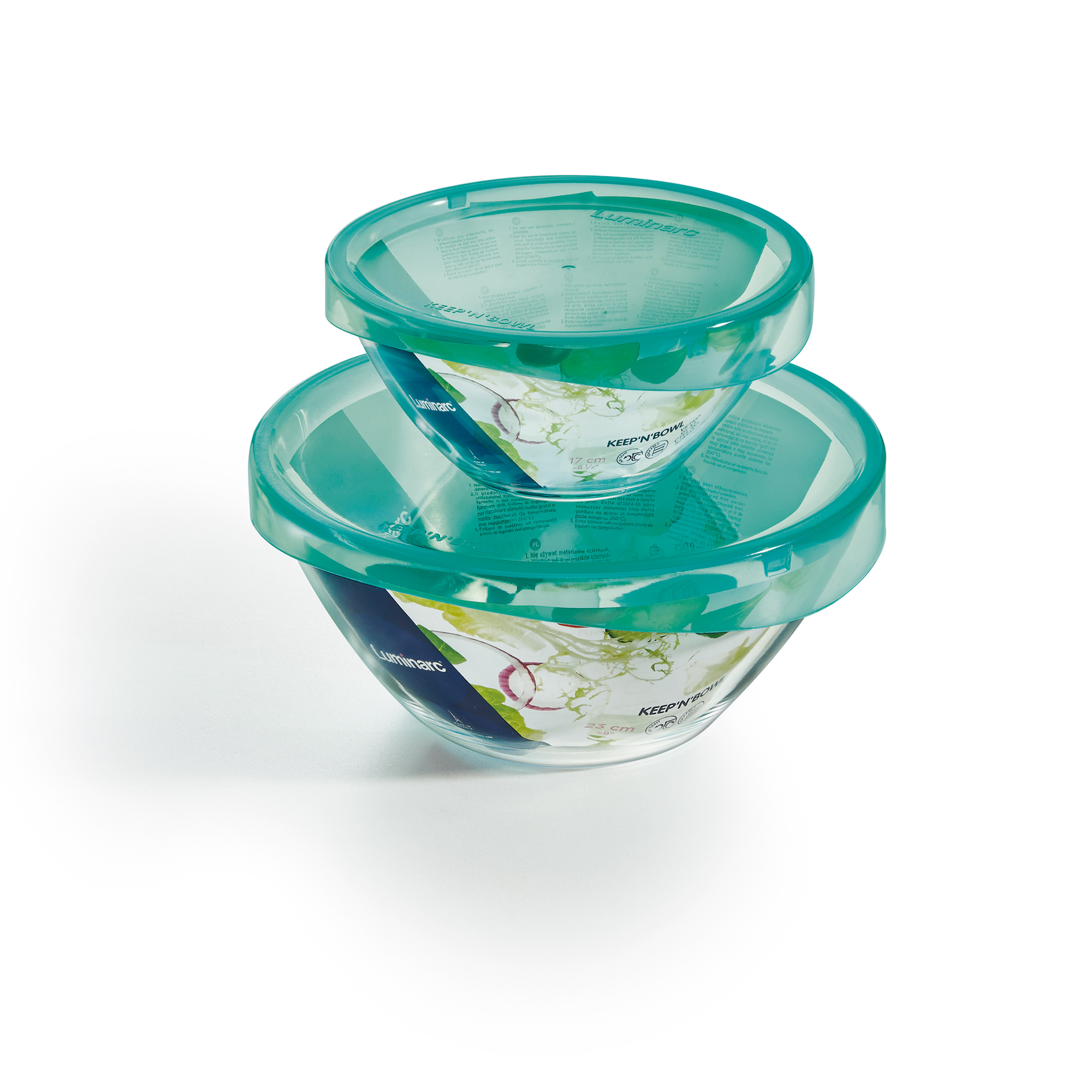 Salátová mísa s víkem Keep'n'Bowl Turquoise 17 cm LUMINARC