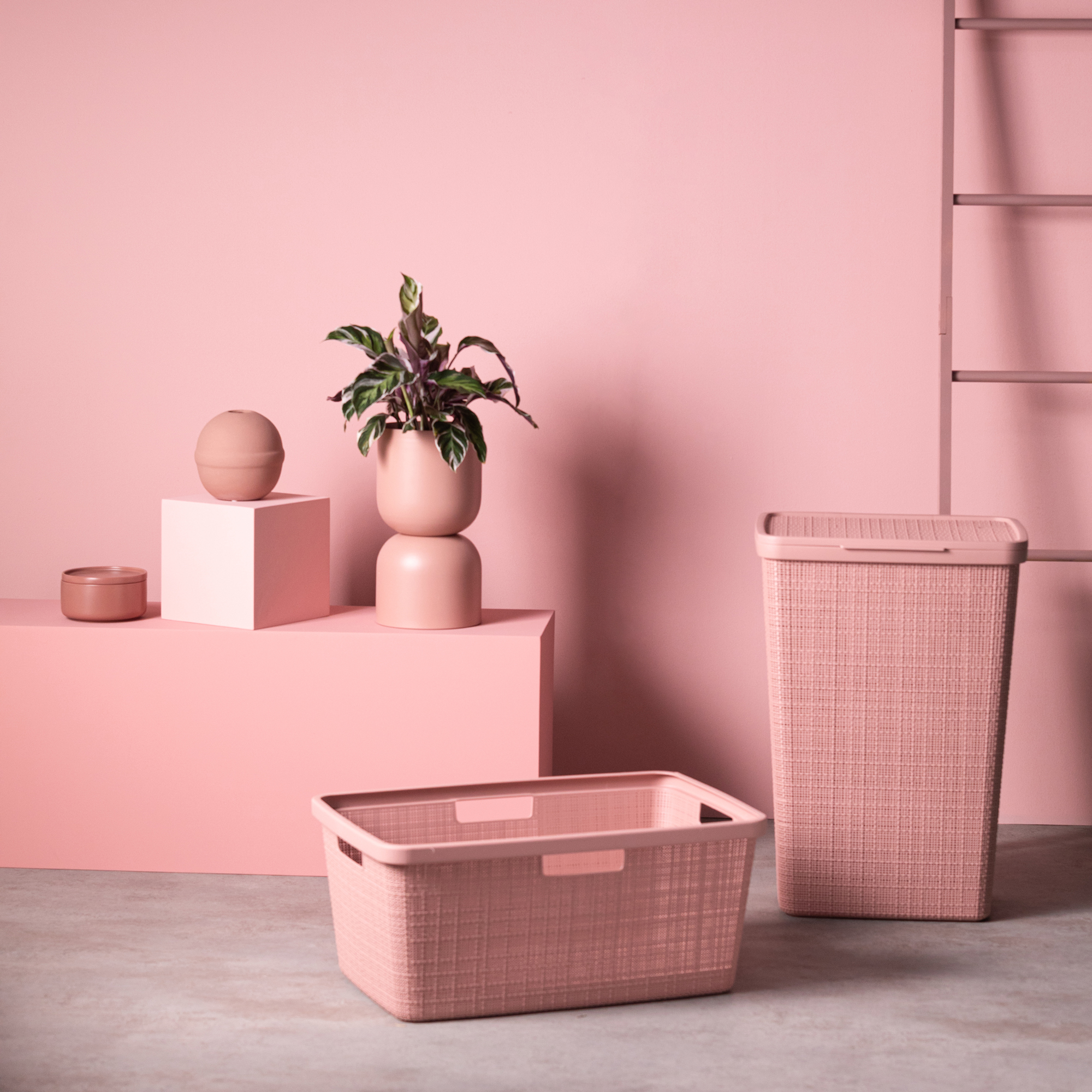 Koš na prádlo Jute Pink 58 l CURVER