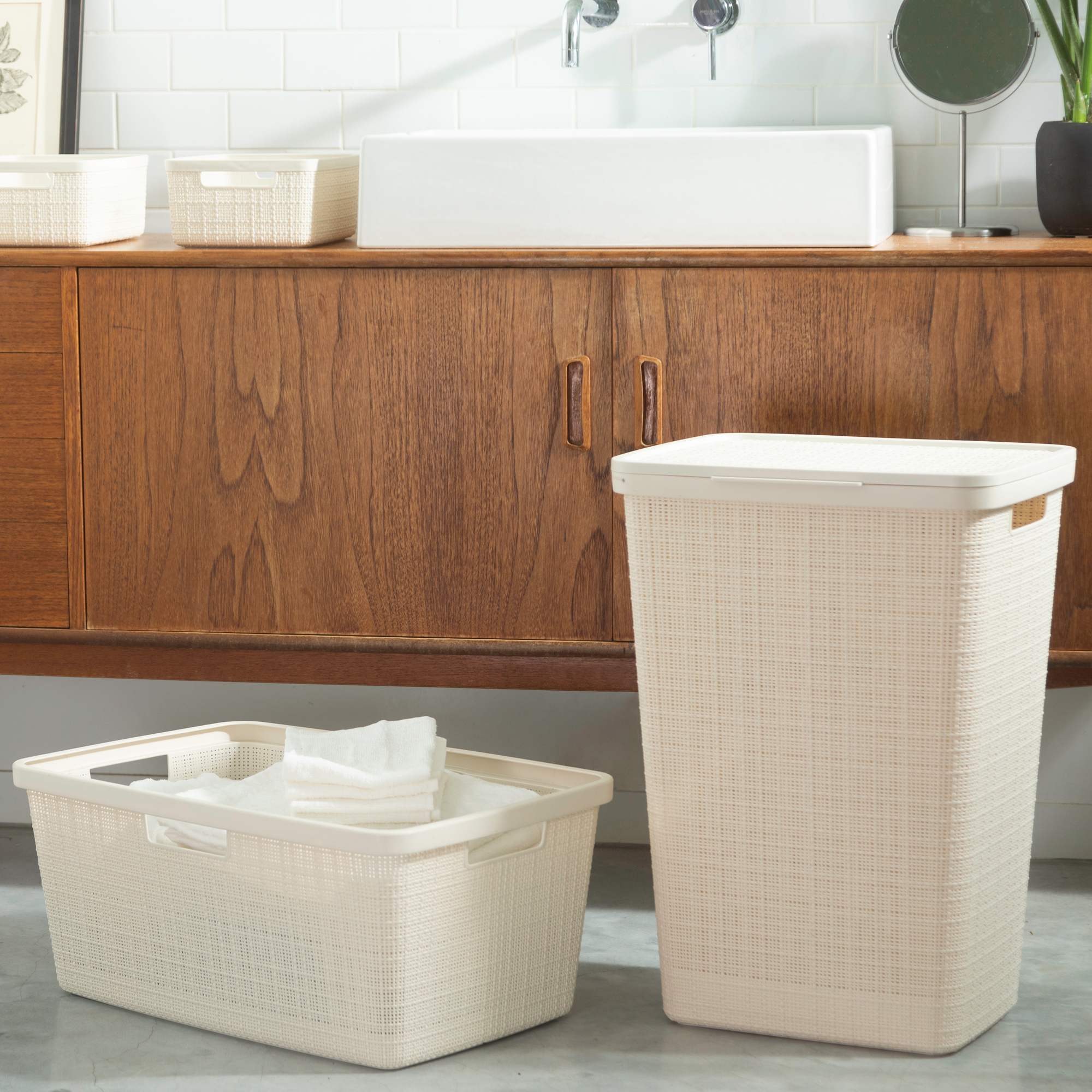 Prádelní koš Jute Cream 46 l CURVER