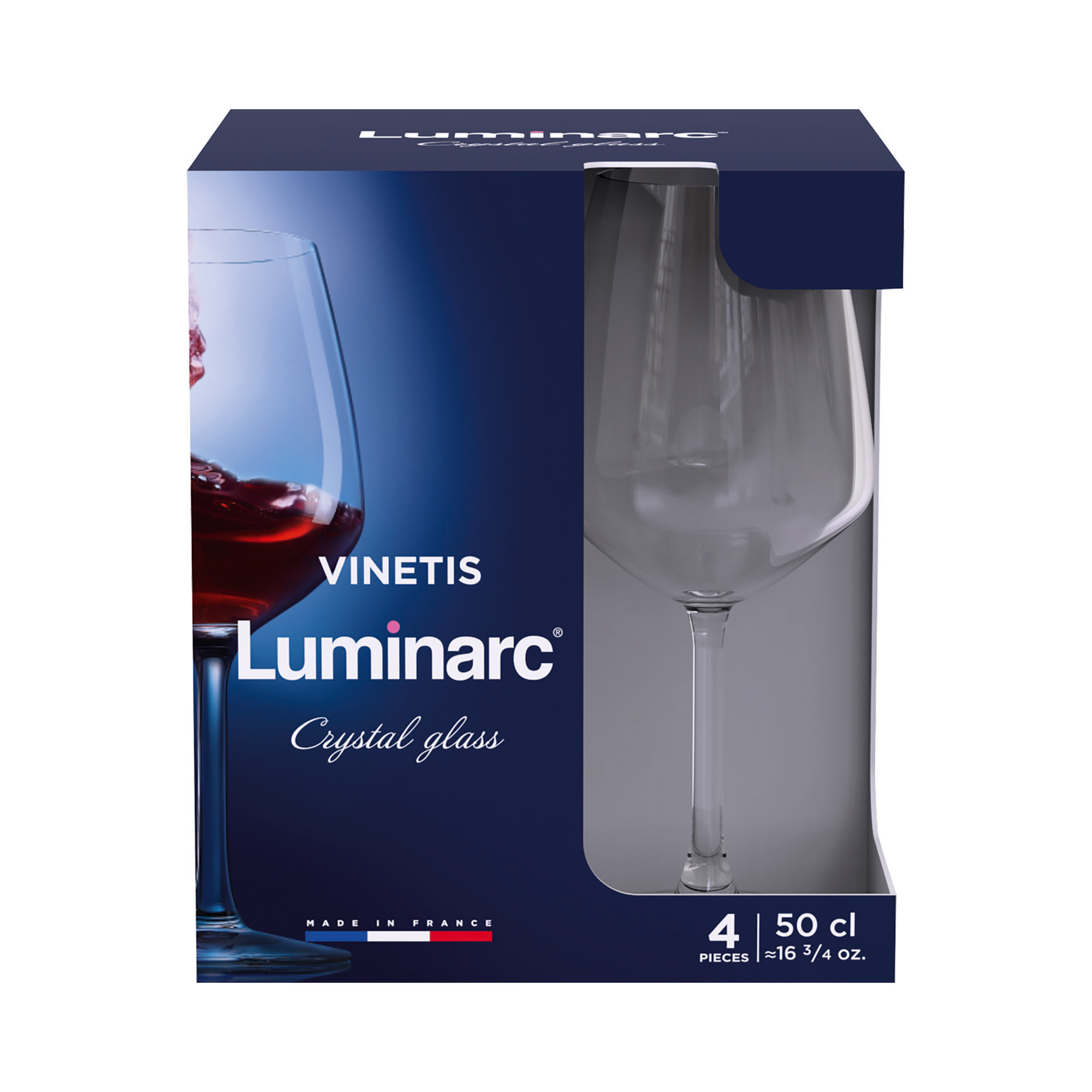 Sada 4 pohárov na víno Vinetis 500 ml LUMINARC