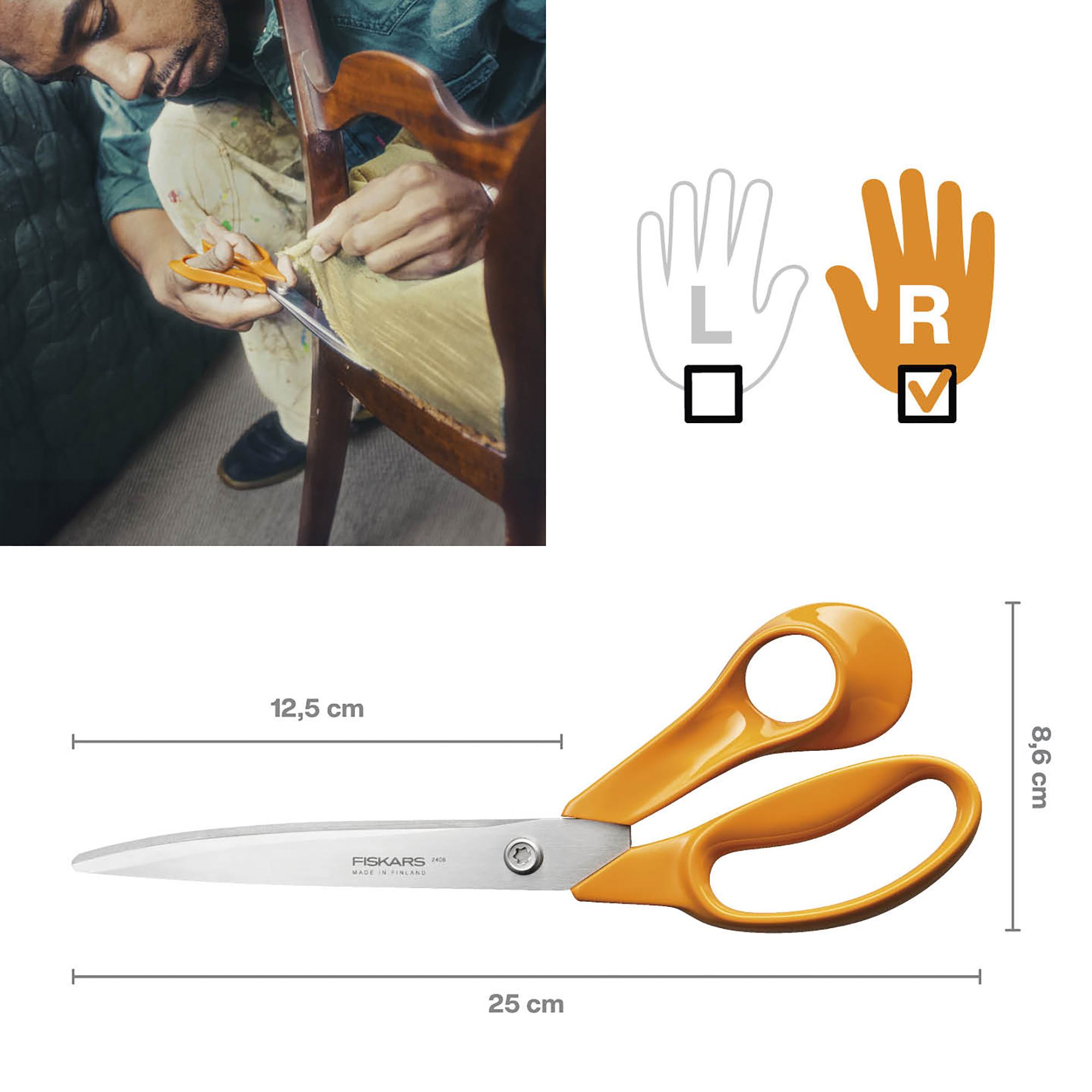 Nożyczki profesjonalne krawieckie Classic 25 cm FISKARS