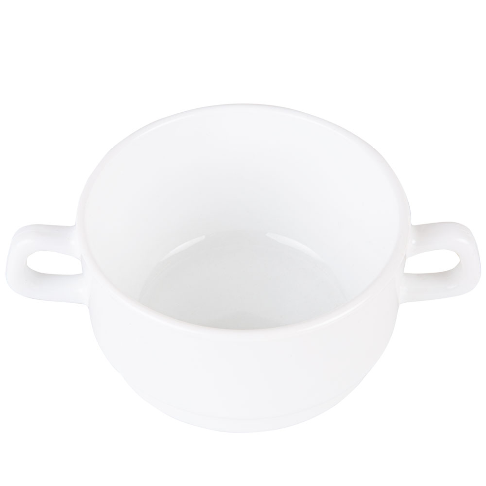 Sada 6 bílých skleněných misek na bujón Trianon 320 ml LUMINARC