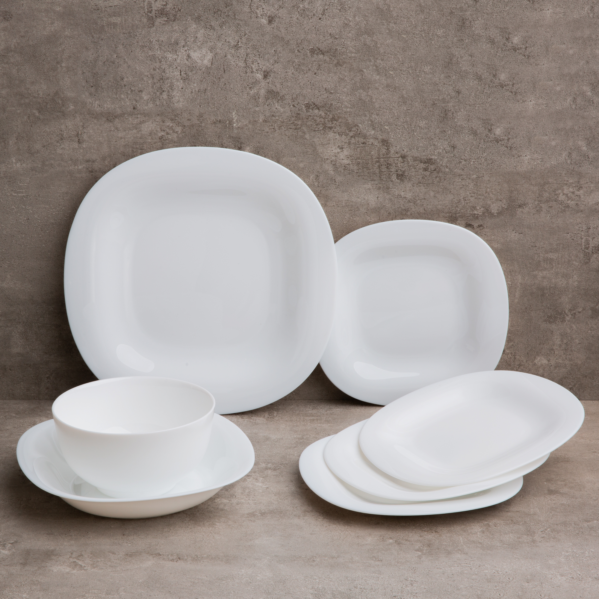 Obedová súprava Carine Neo White 100-dielna LUMINARC