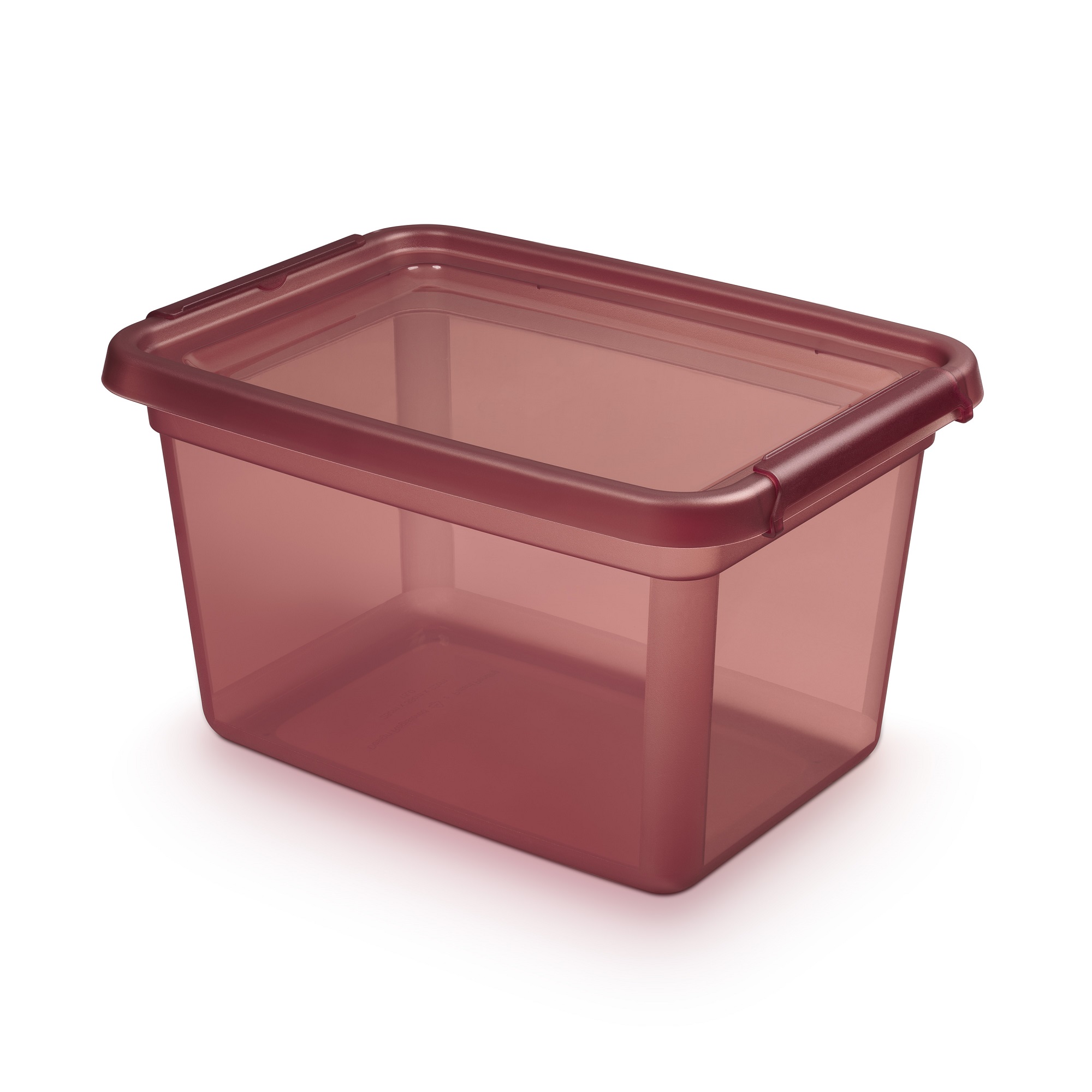 Červenorůžová plastová nádobka s víkem Base Store Rhubarb 15 l ORPLAST