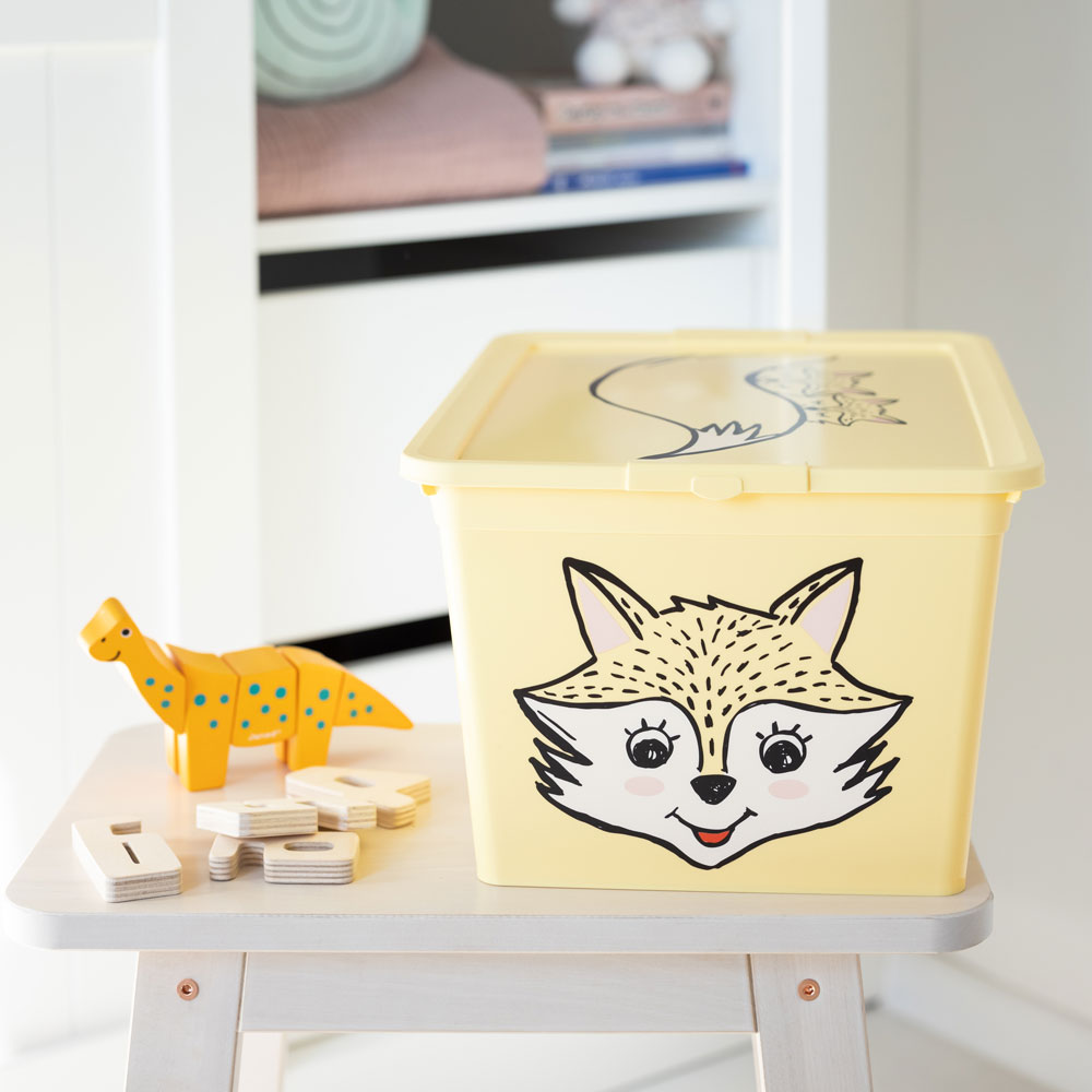 Dětský box s víkem X Box Deco Fox Animal 15 l BRANQ 
