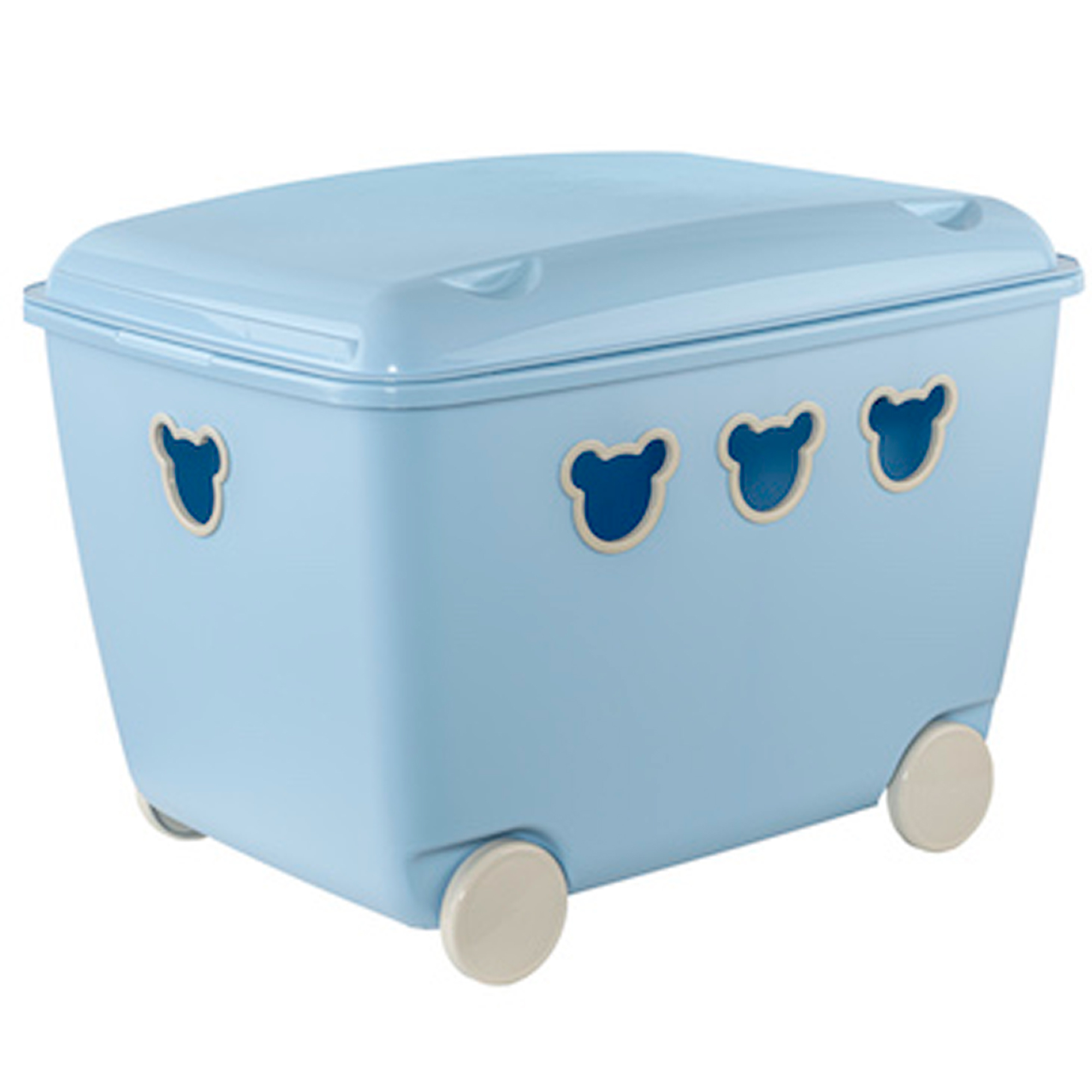 Aufbewahrungsbox mit Deckel  Bear 55 l blau BRANQ