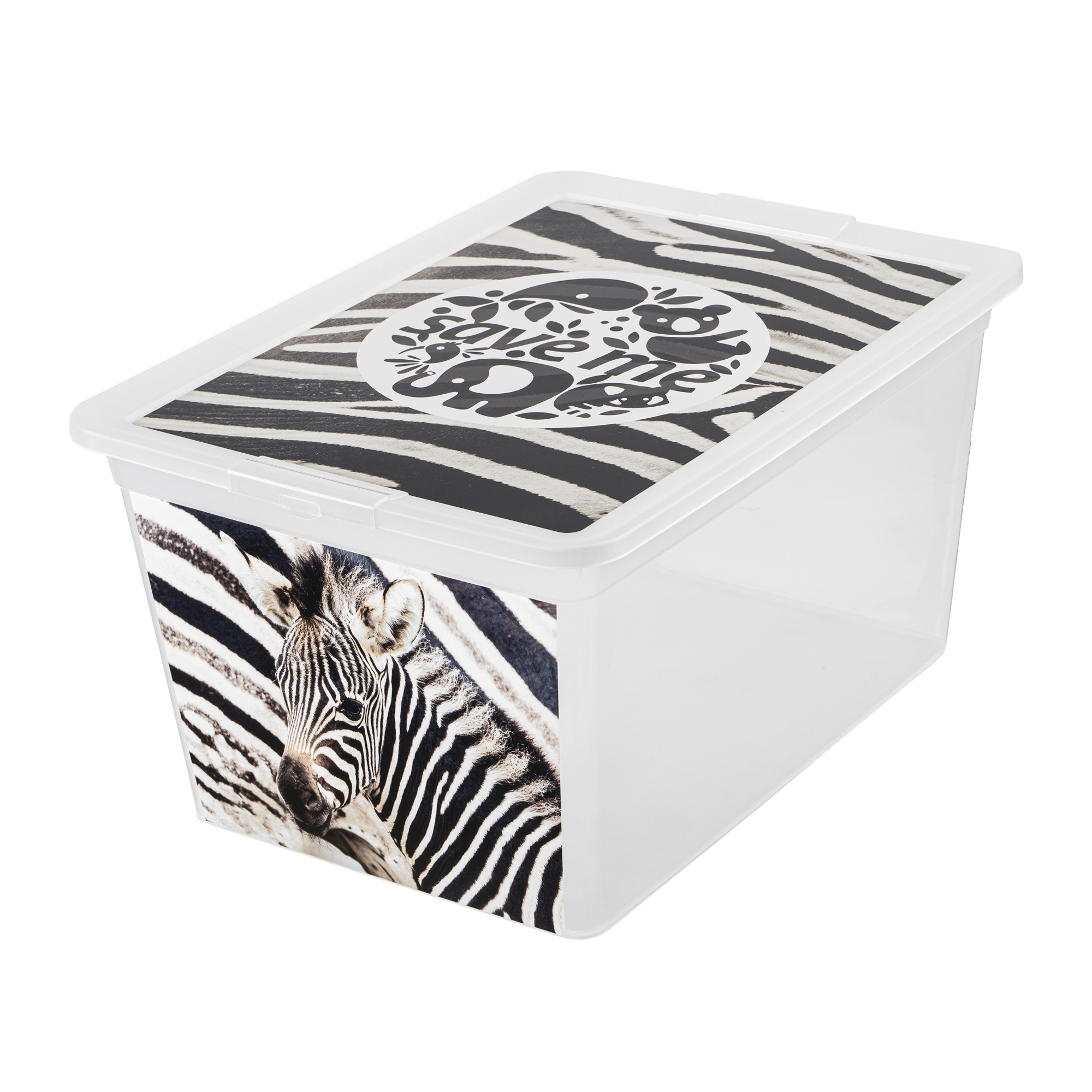 Box s víkem X Box Deco Zebra 30 l BRANQ