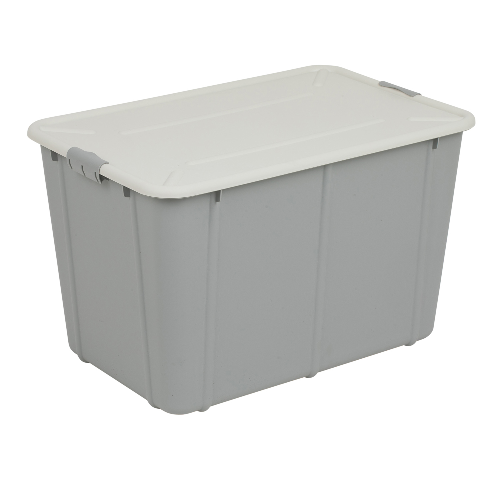 Světle šedý box s víkem Velur 60 l BRANQ