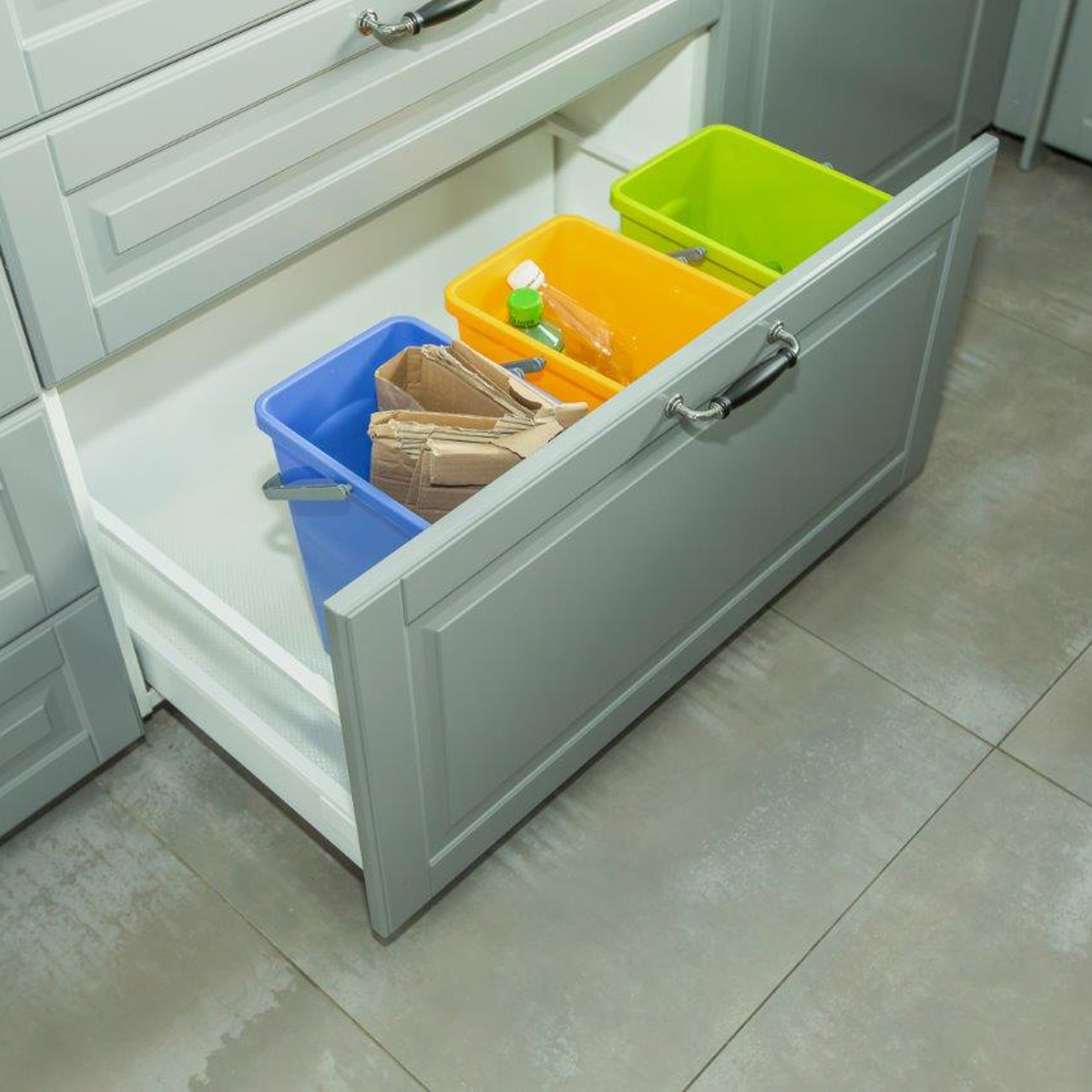 Kosz do segregacji z rączką 10 l żółty BRANQ