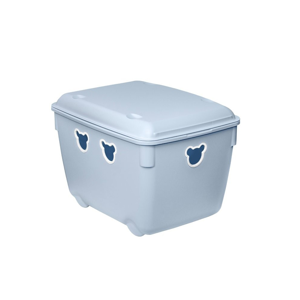 Aufbewahrungsbox mit Deckel Bear 40 l blau BRANQ