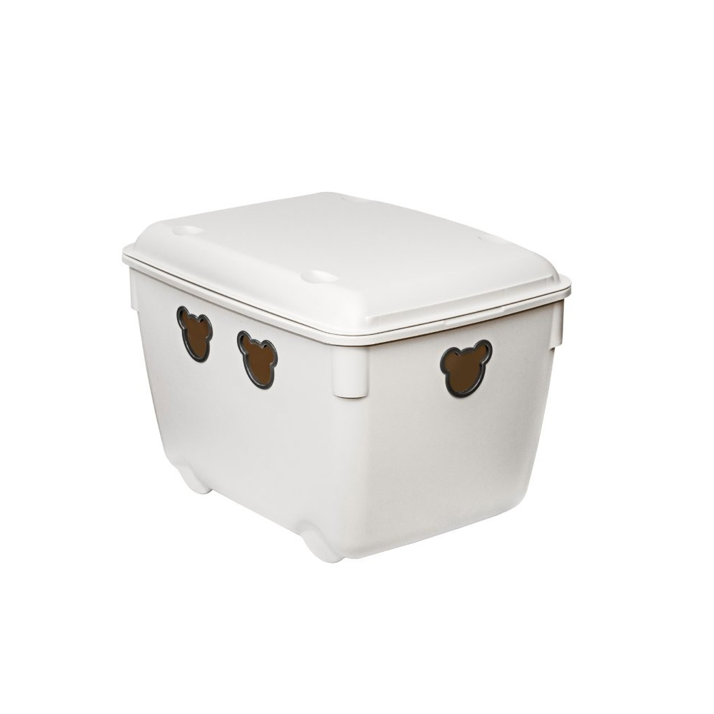 Aufbewahrungsbox mit Deckel Bear 40 l antikweiß BRANQ