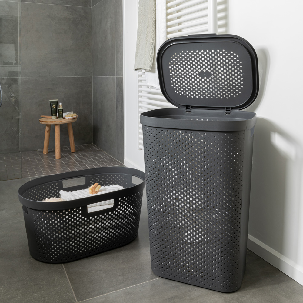Prádelní koš Infinity 100% Recykling Eko Gray 60 l CURVER