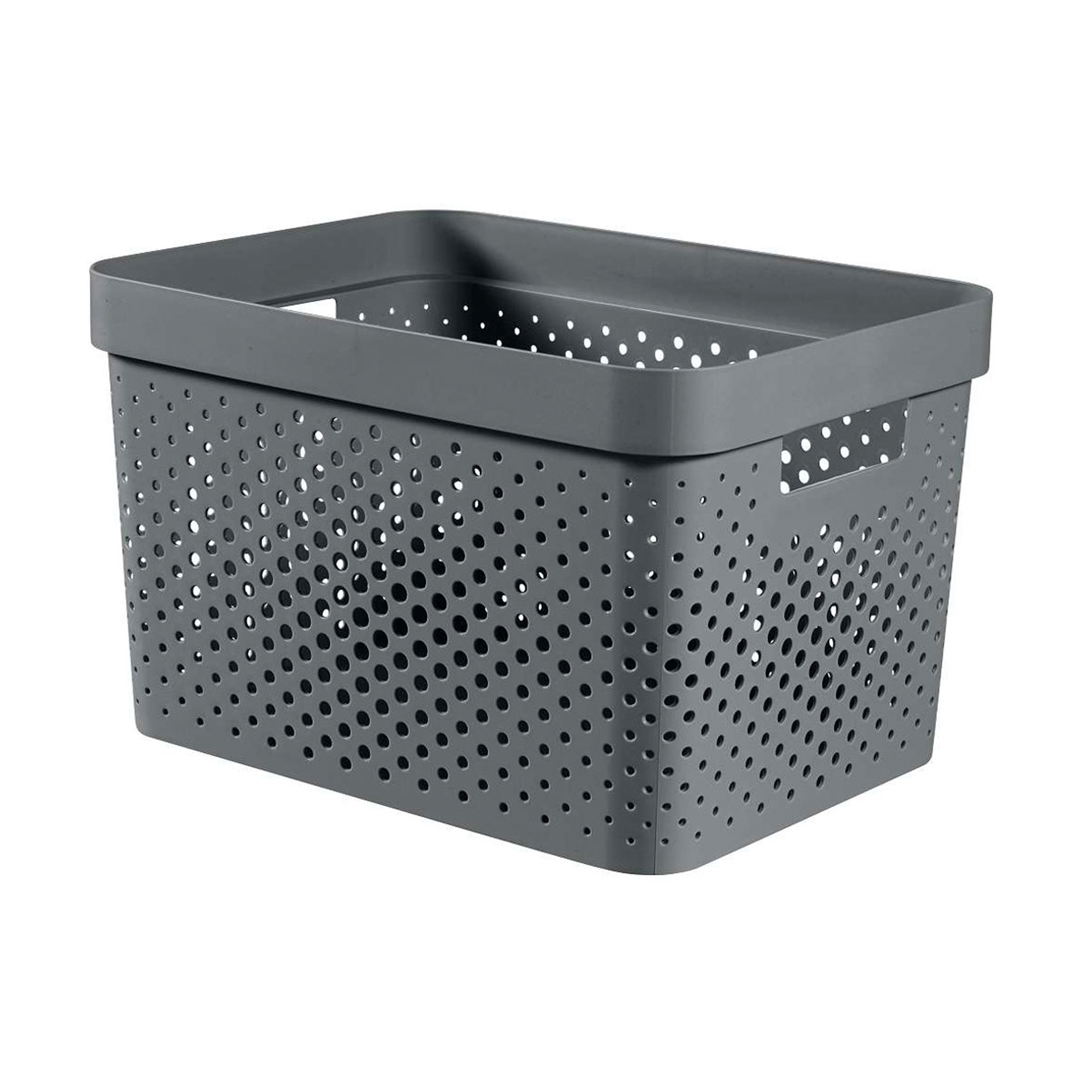 Ažurový koš / organizér Infinity 100% Recykling Eko Gray 17 l CURVER