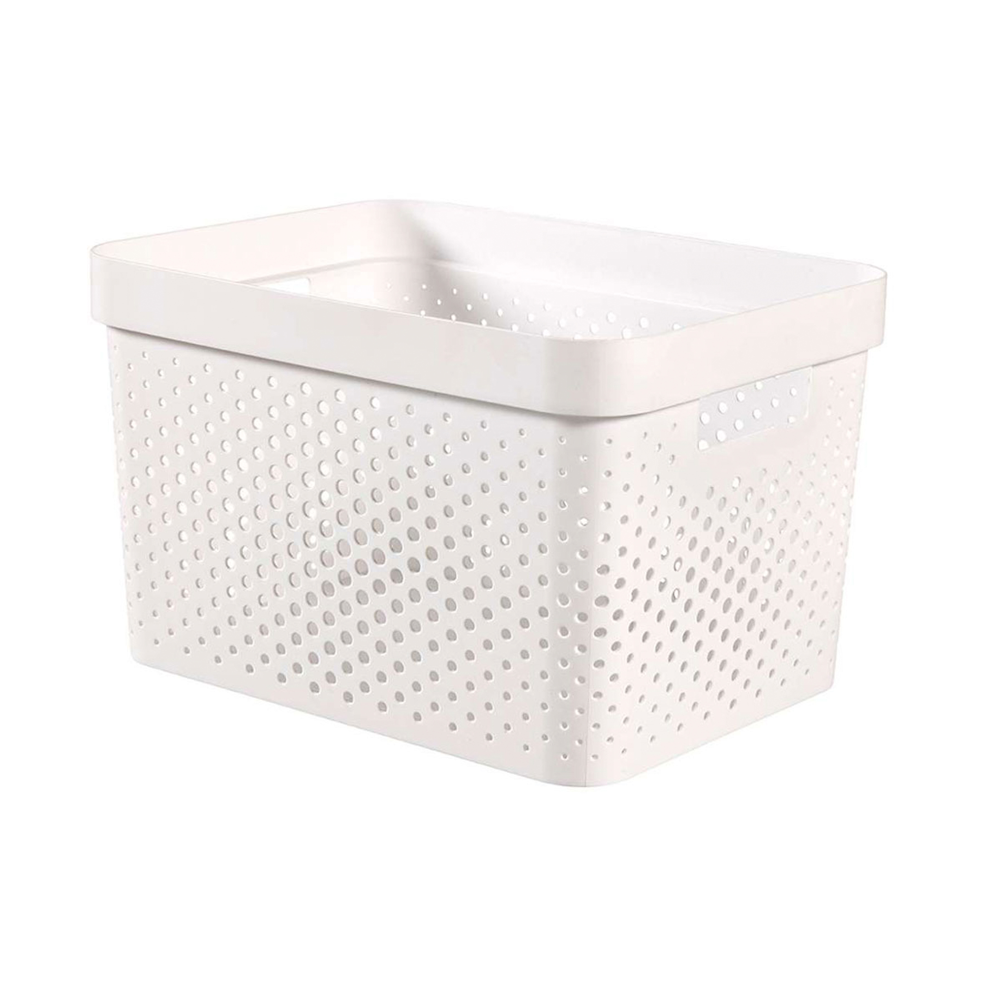 Storage box openwork 17 L Infinity 100% Recykling Eko white CURVER