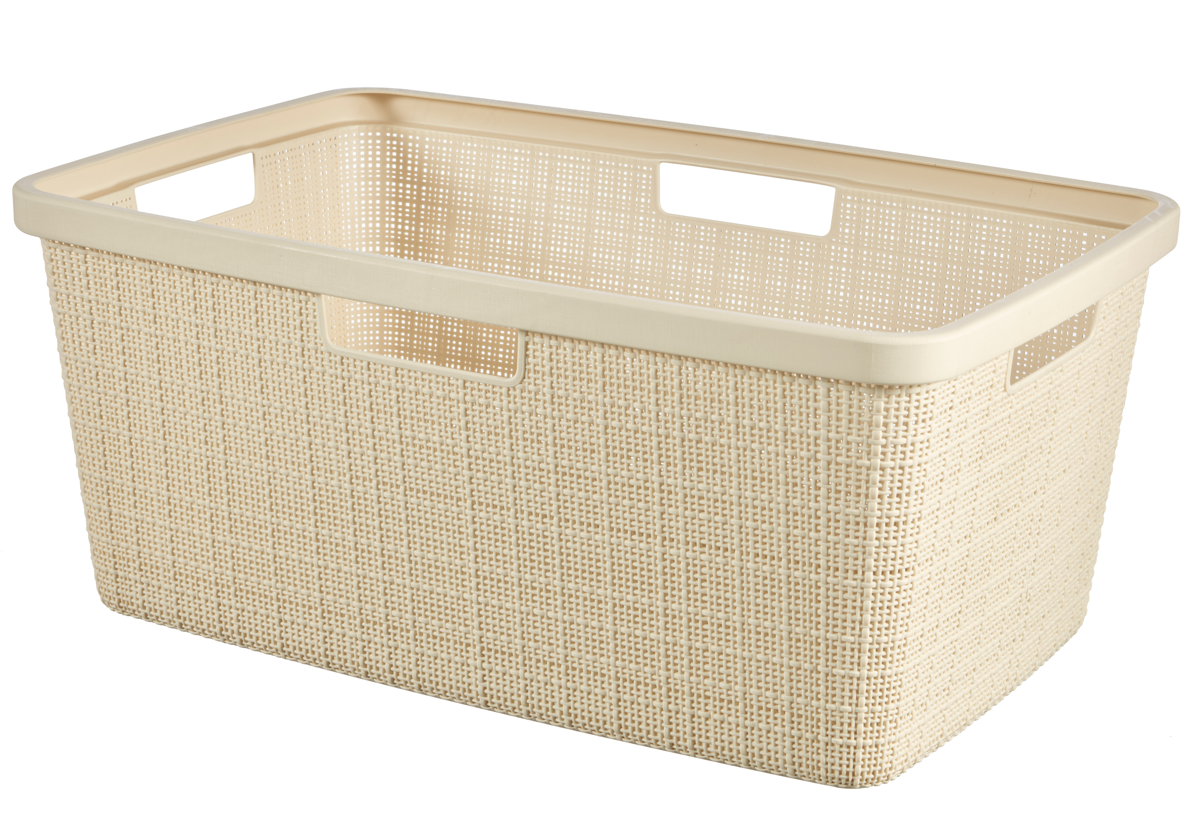 Cesto portabiancheria Jute crema 46 l CURVER