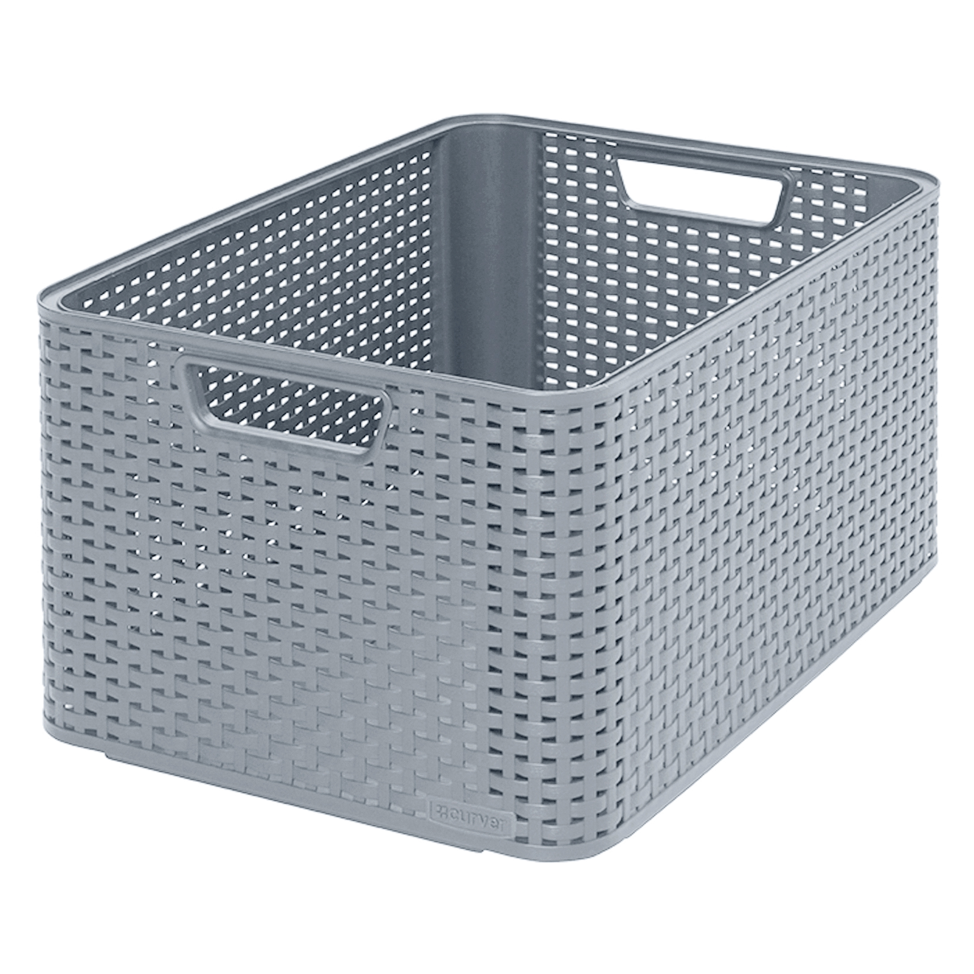 Koš Rattan Style Light Gray L CURVER