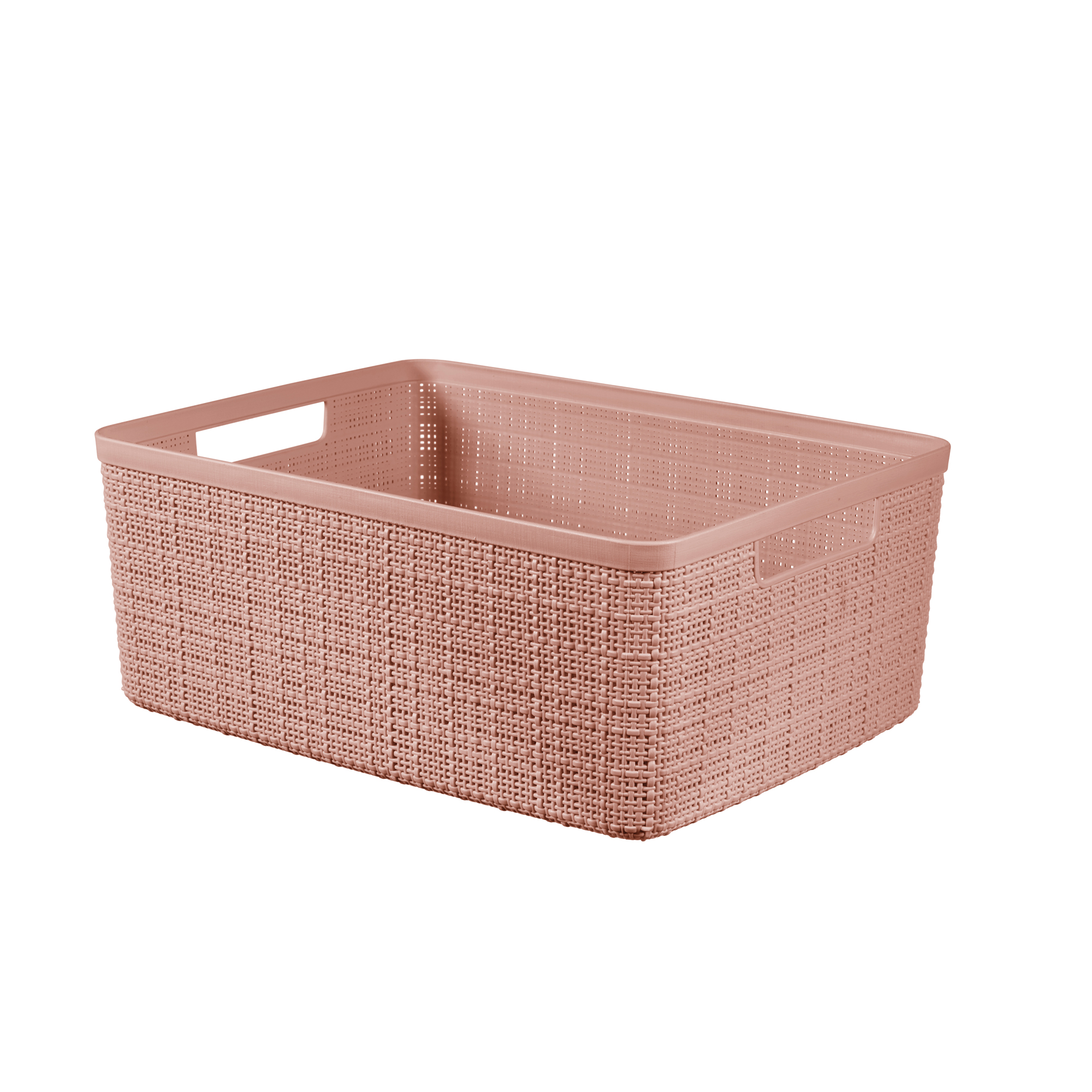 Obdĺžnikový košík Jute Pink 36 x 28 x 15 cm CURVER