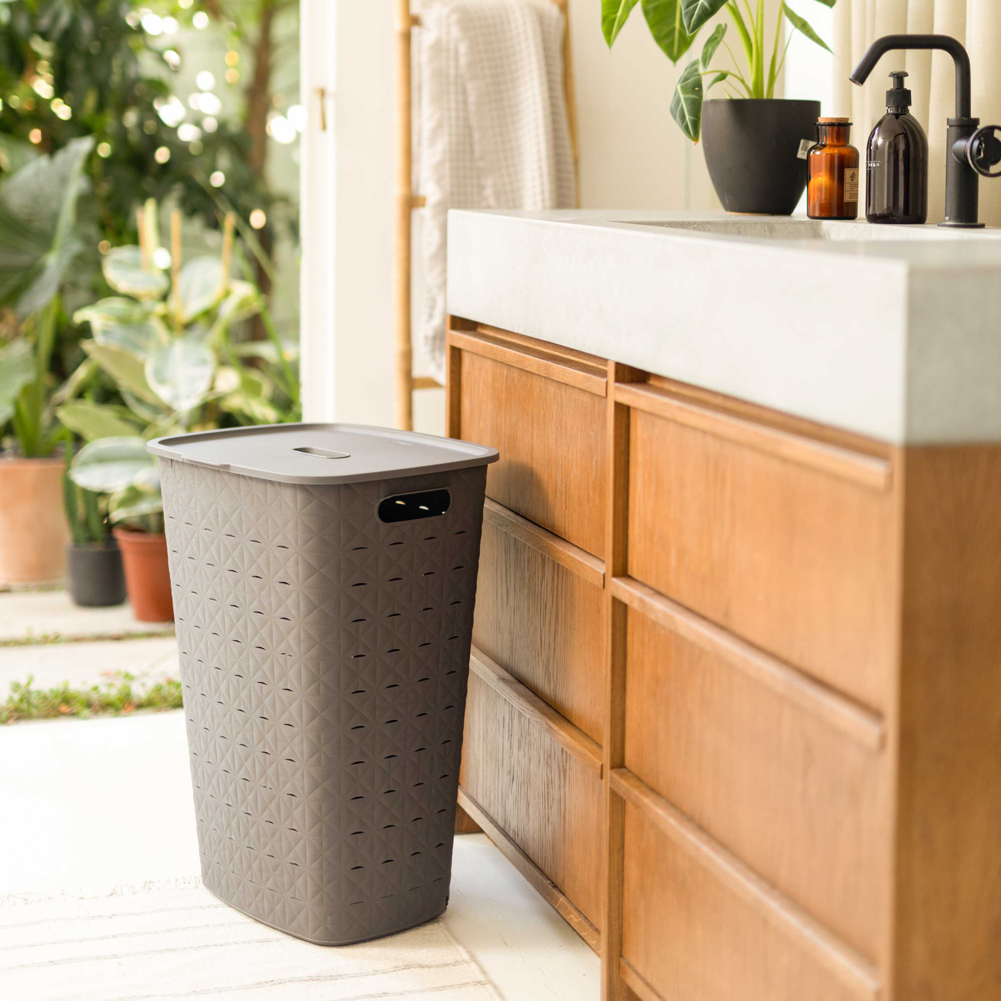 Kosz na pranie Softex 56 l beżowy CURVER