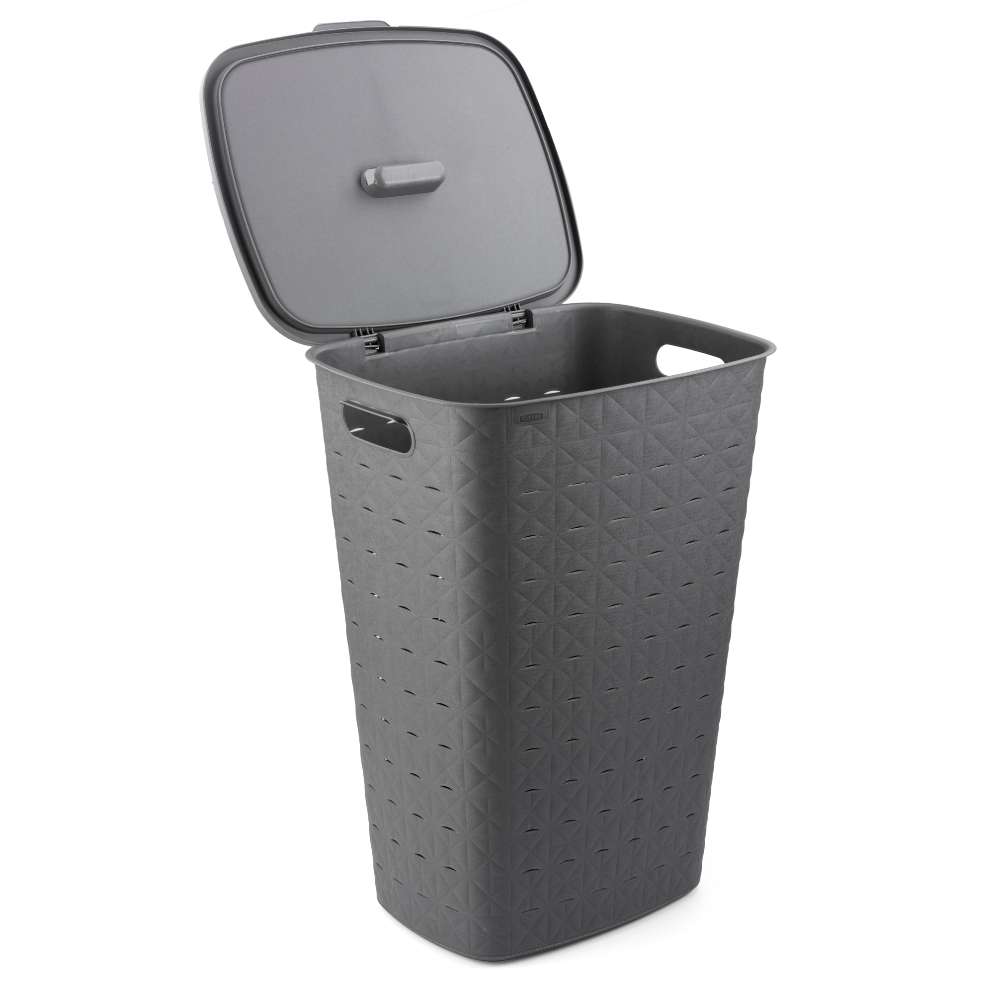 Šedý prádelní koš Softex 56 l CURVER