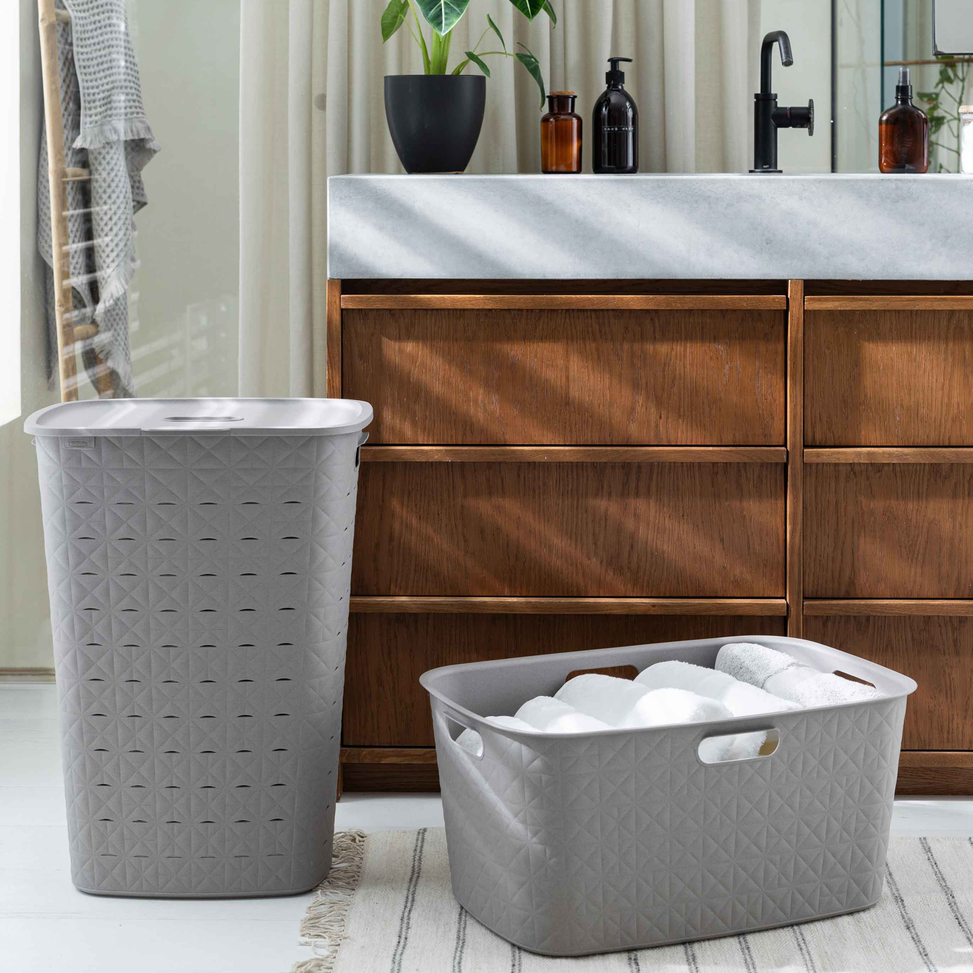 Kosz na pranie Softex 56 l beżowy CURVER