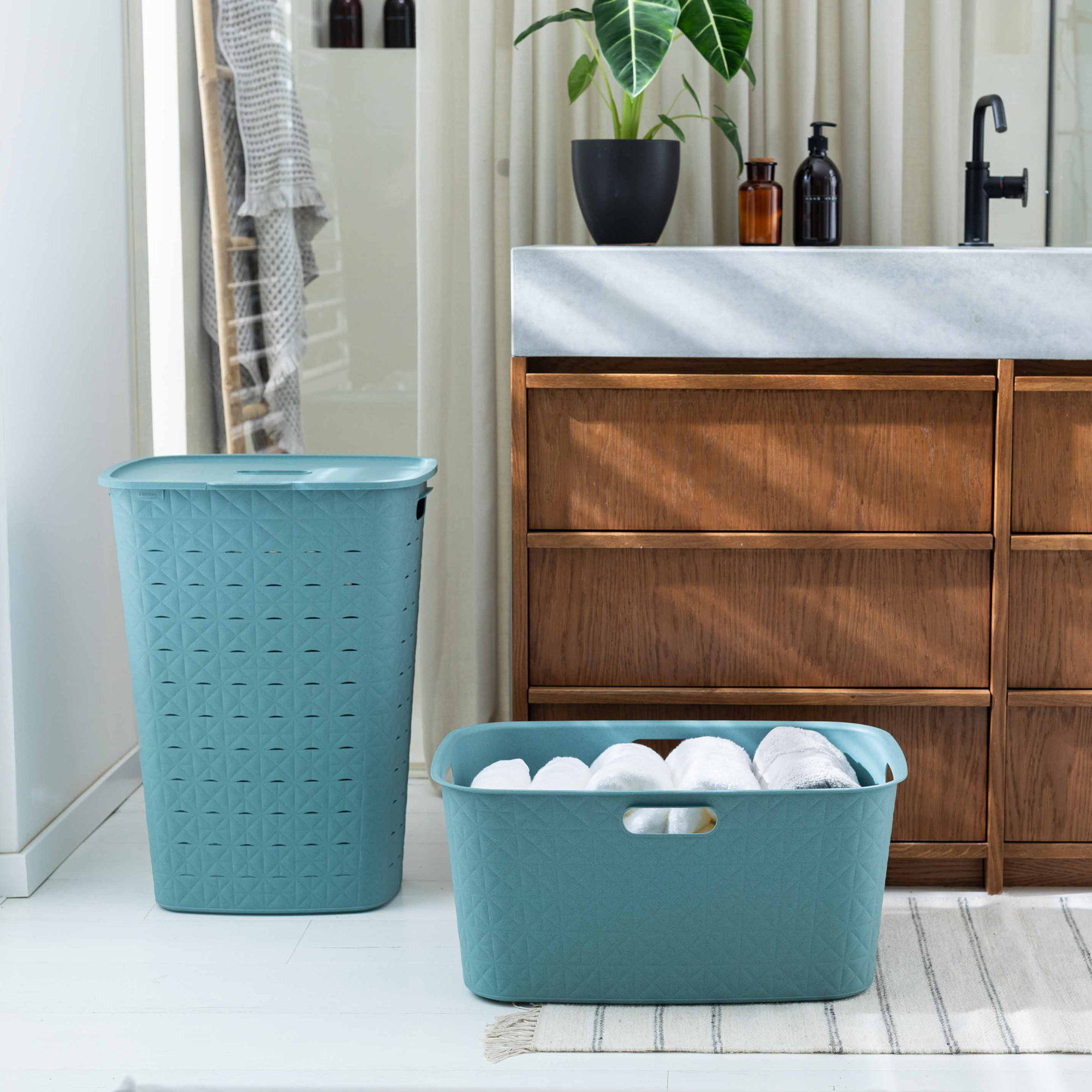 Cesta de ropa Softex turquesa 45 l CURVER