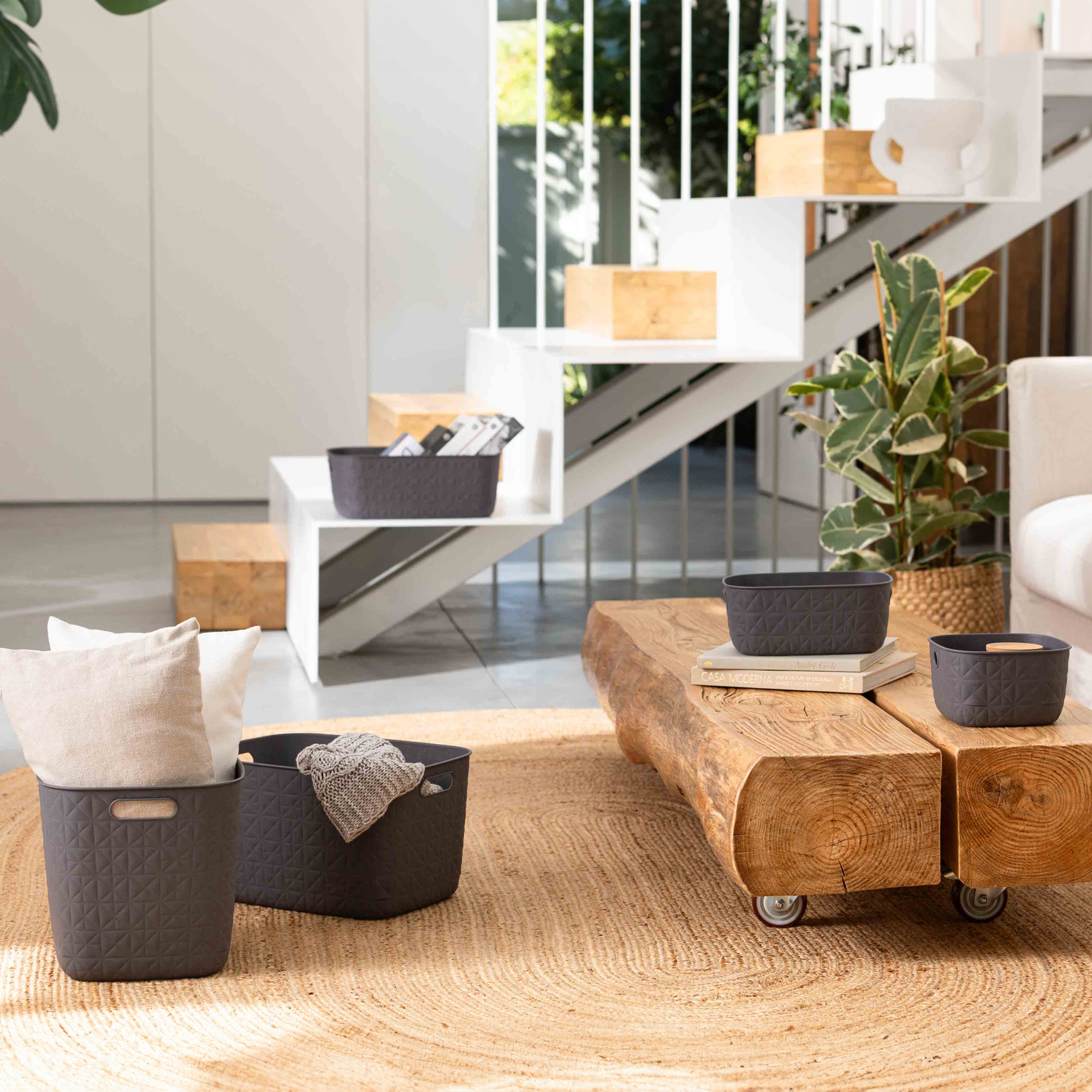 Cesta de almacenamiento Softex gris S 26,4 x 19,4 x 11,1 cm CURVER